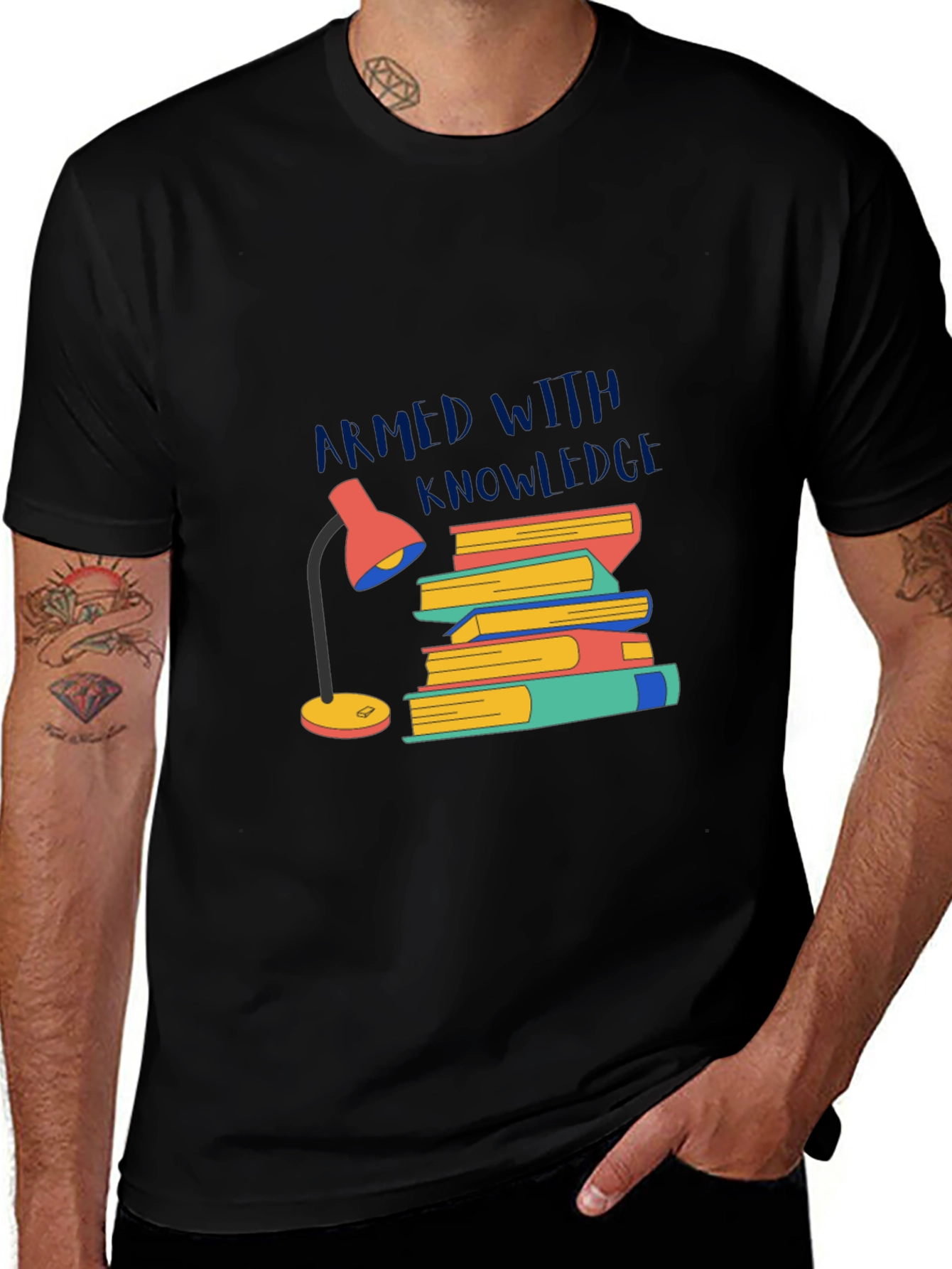 Variant 7 of Armed With Knowledge T-Shirt - Study Time Tee