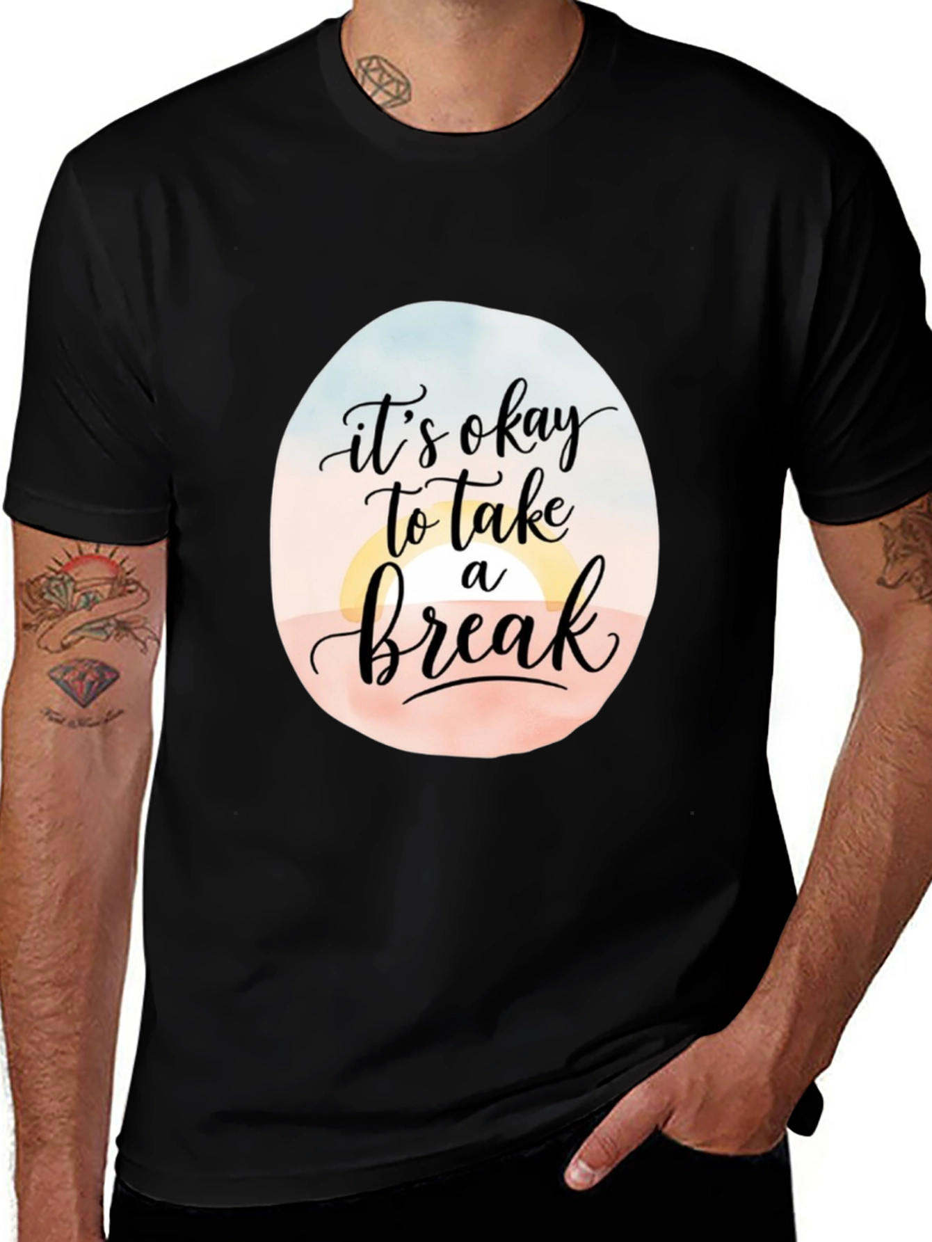 Variant 26 of Relaxed Fit 'It's Okay to Take a Break' T-Shirt