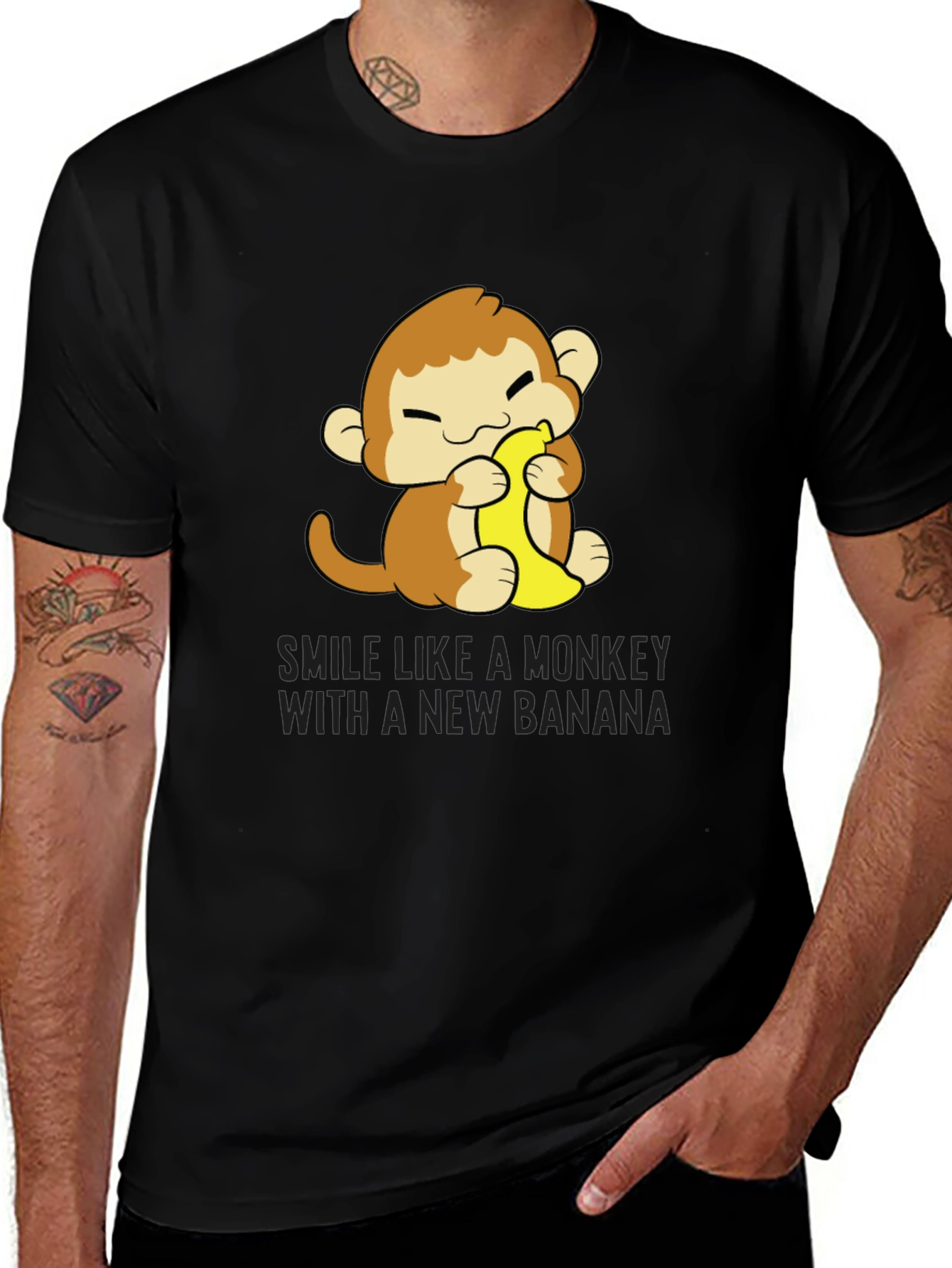 Variant 10 of Monkey Banana T-Shirt, Cute Cartoon Tee