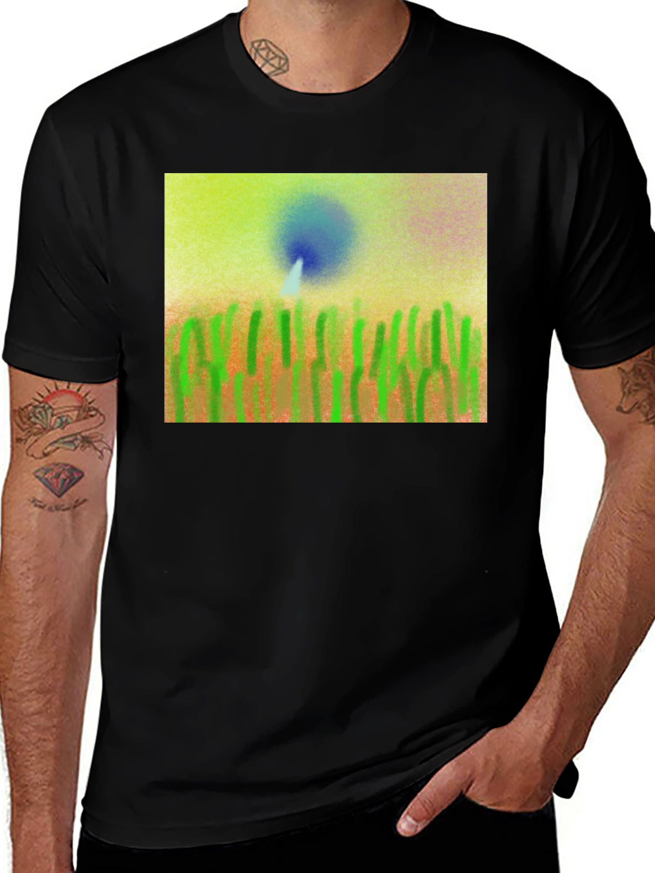 Variant 22 of Abstract Landscape Tee - Artistic Graphic Print