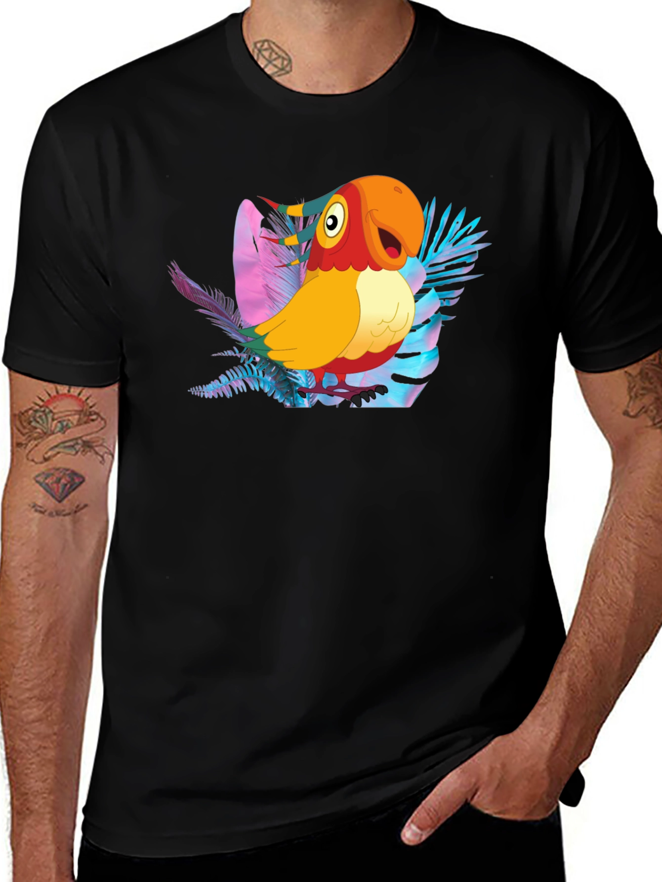 Variant 16 of Tropical Parrot Graphic Tee