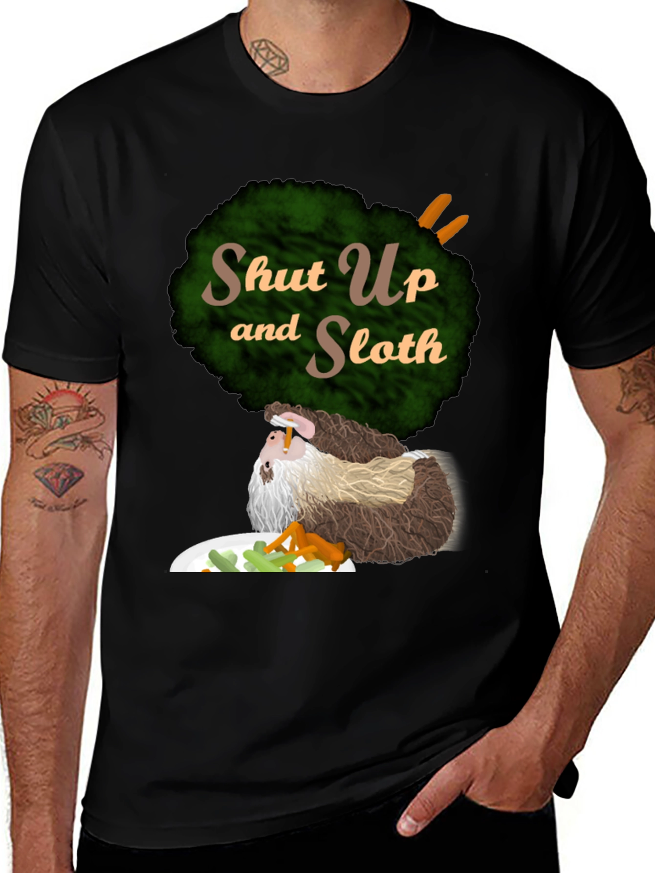 Shut Up and Sloth T-Shirt - Funny Guinea Pig Tee