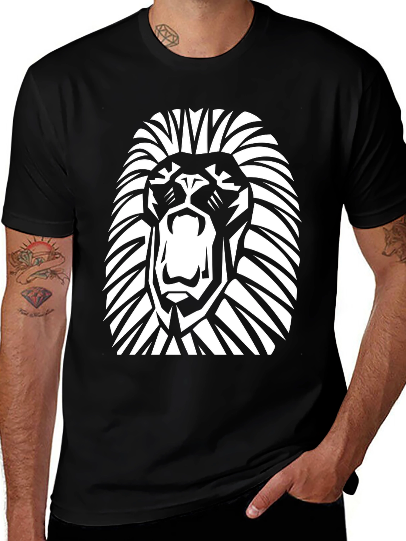 Variant 5 of Black Lion Graphic Tee - Bold Streetwear