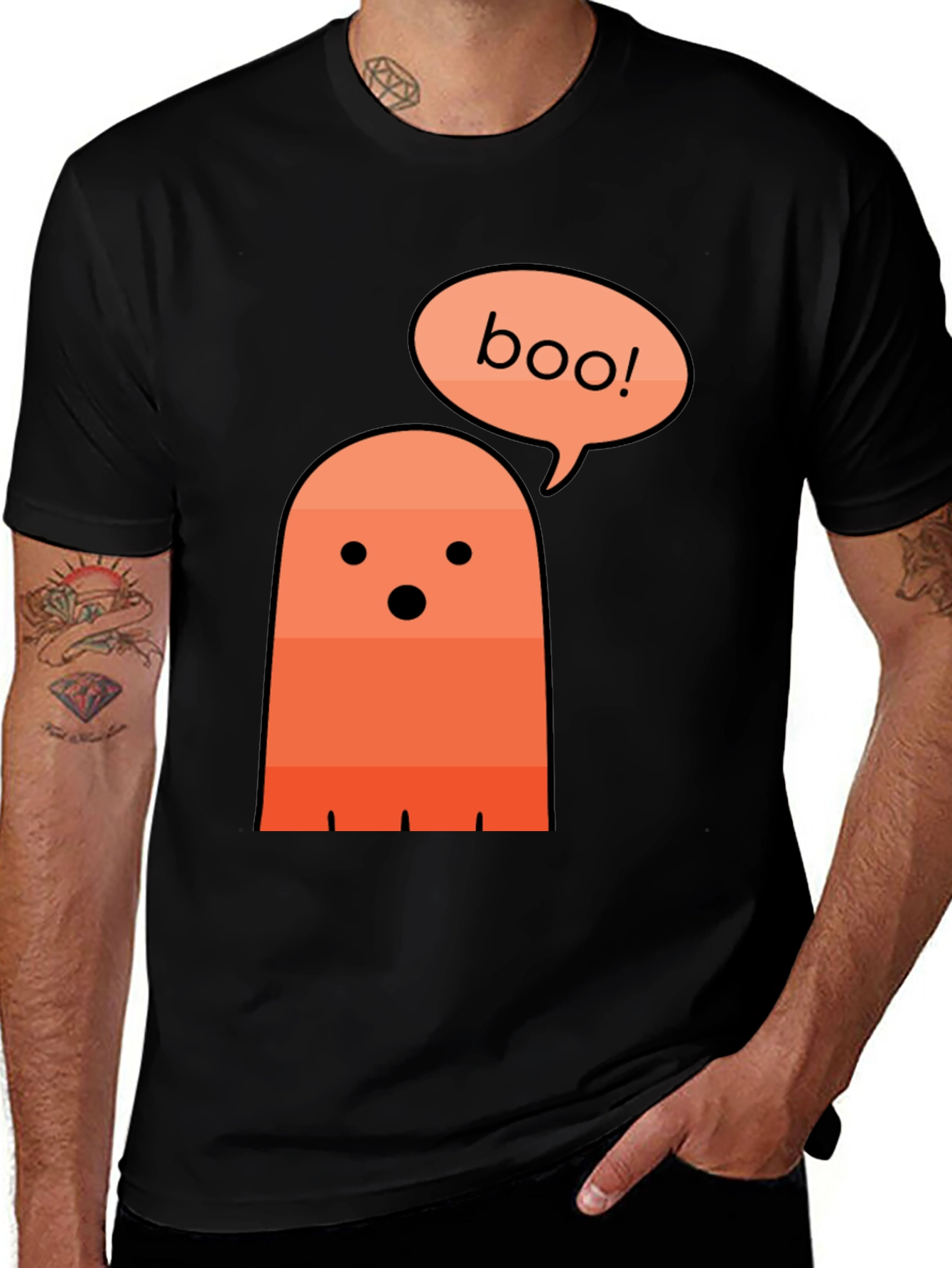 Boo Ghost Graphic Tee - Spooky Season Shirt