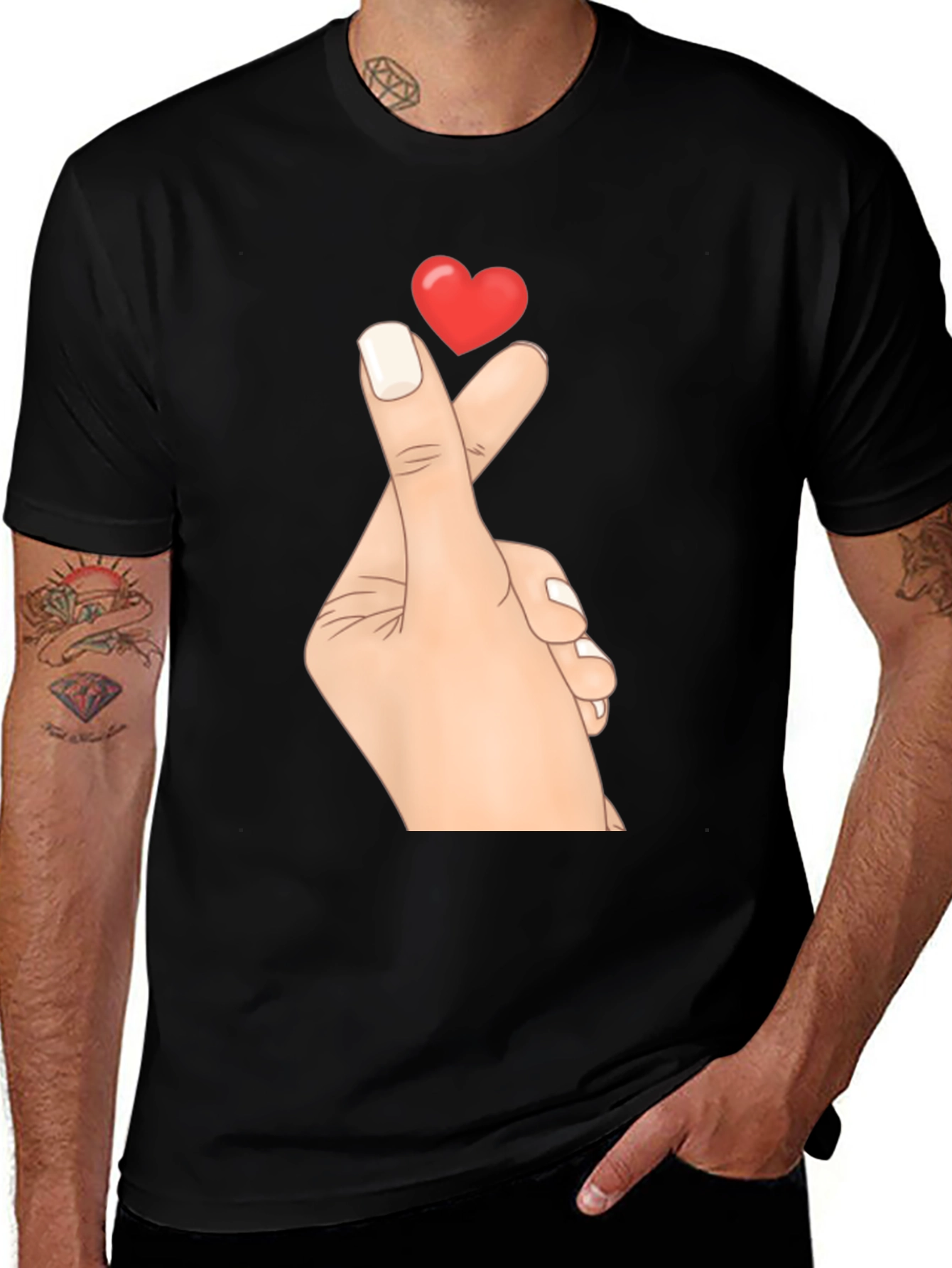 Korean Heart Sign T-Shirt - Express Your Love!