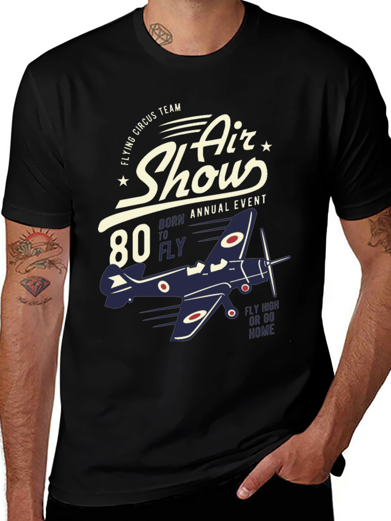 Variant 23 of Vintage Air Show T-Shirt - Flying Circus Team Tee