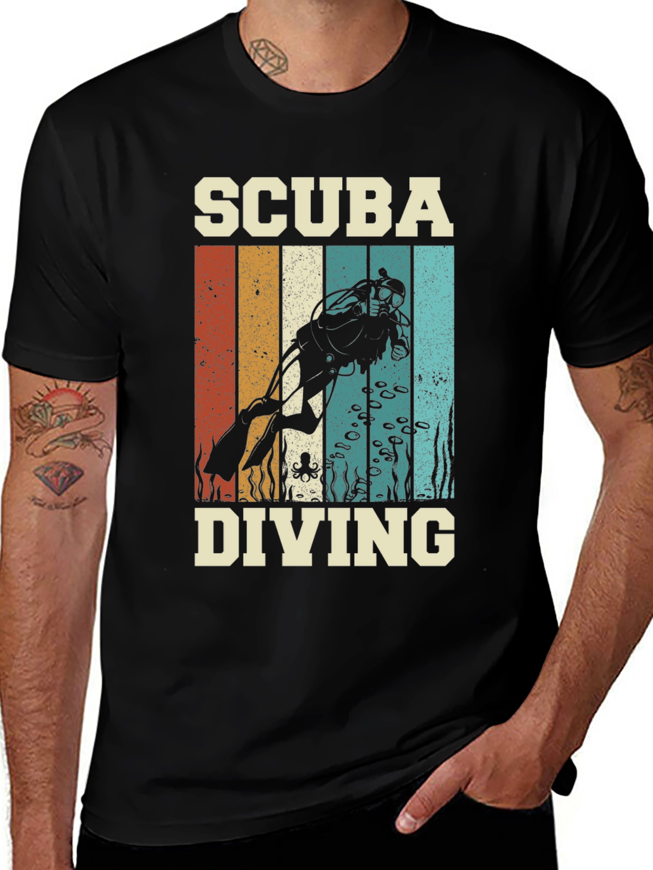 Variant 24 of Scuba Diving Retro Graphic Tee