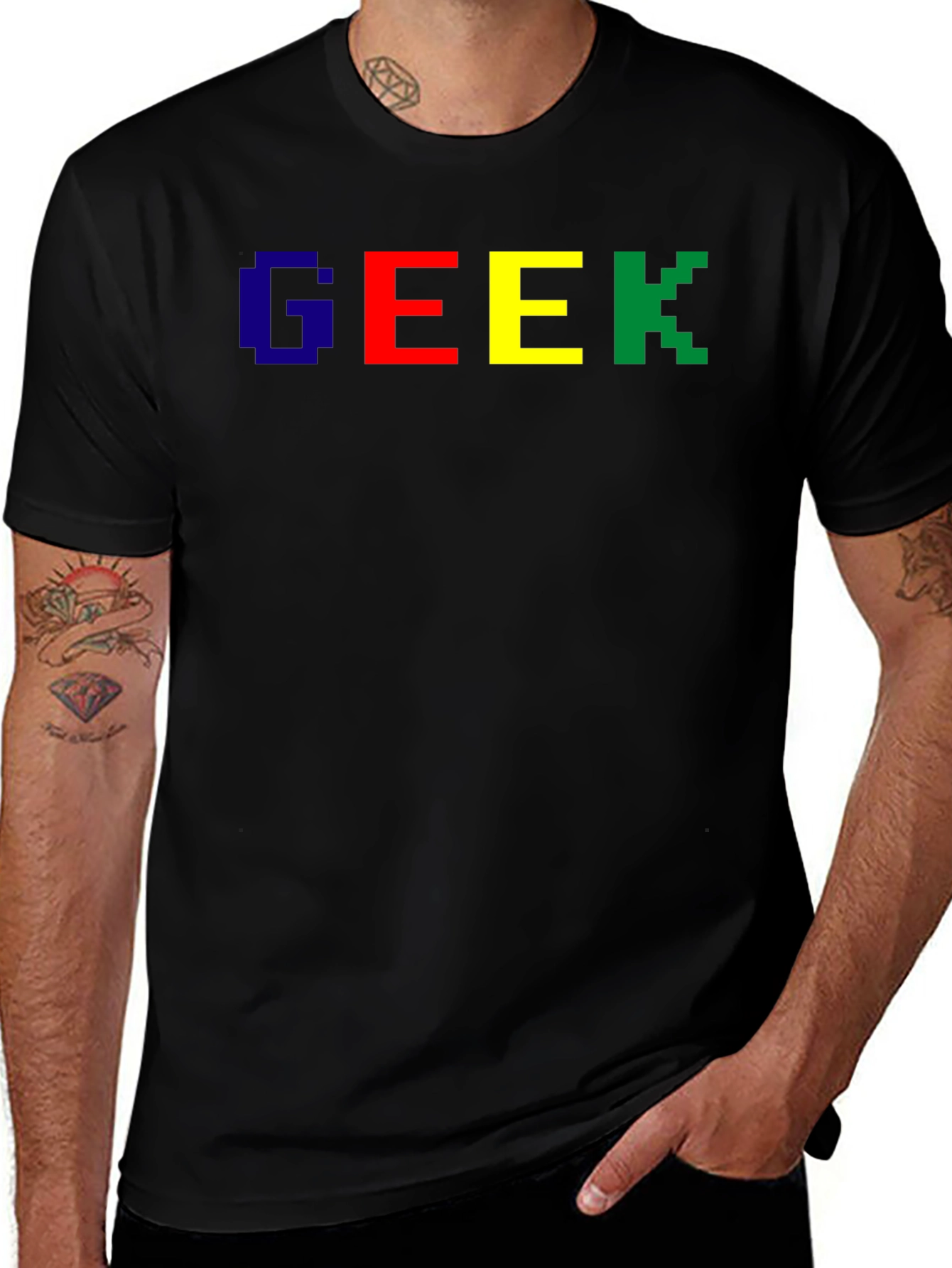 Variant 12 of Geek Pixel Retro T-Shirt - Bold Colors
