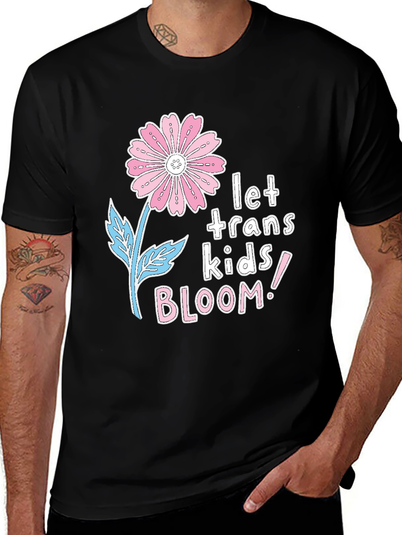 Variant 8 of Let Trans Kids Bloom T-Shirt - Graphic Print