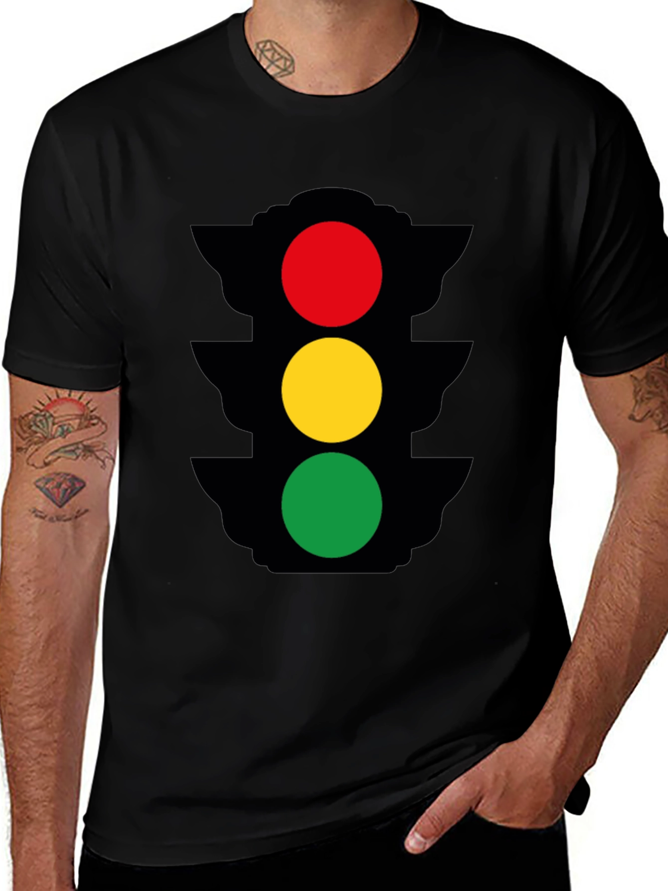 Traffic Light Graphic Tee - Stoplight Humor Shirt