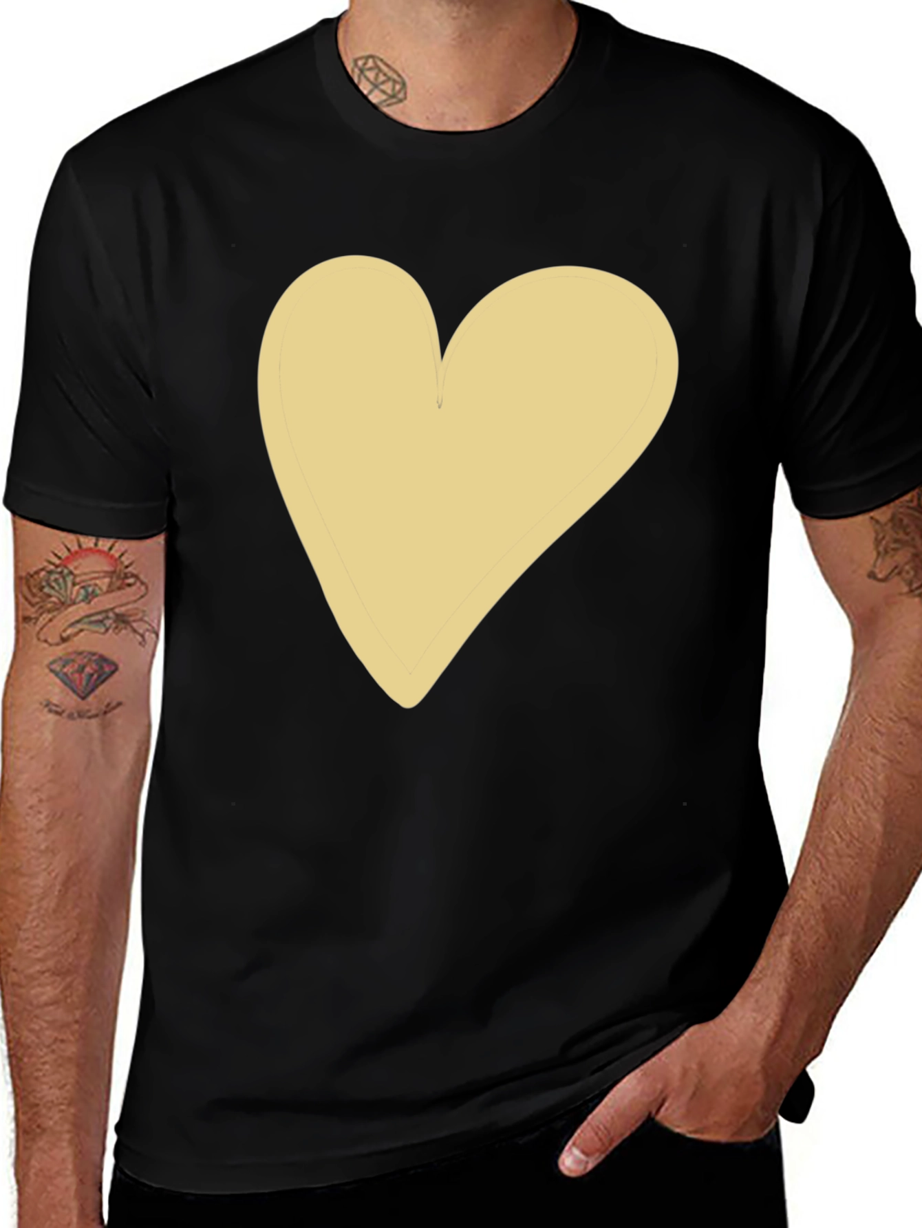 Variant 17 of Black Heart Tee - Stylish Casual Wear