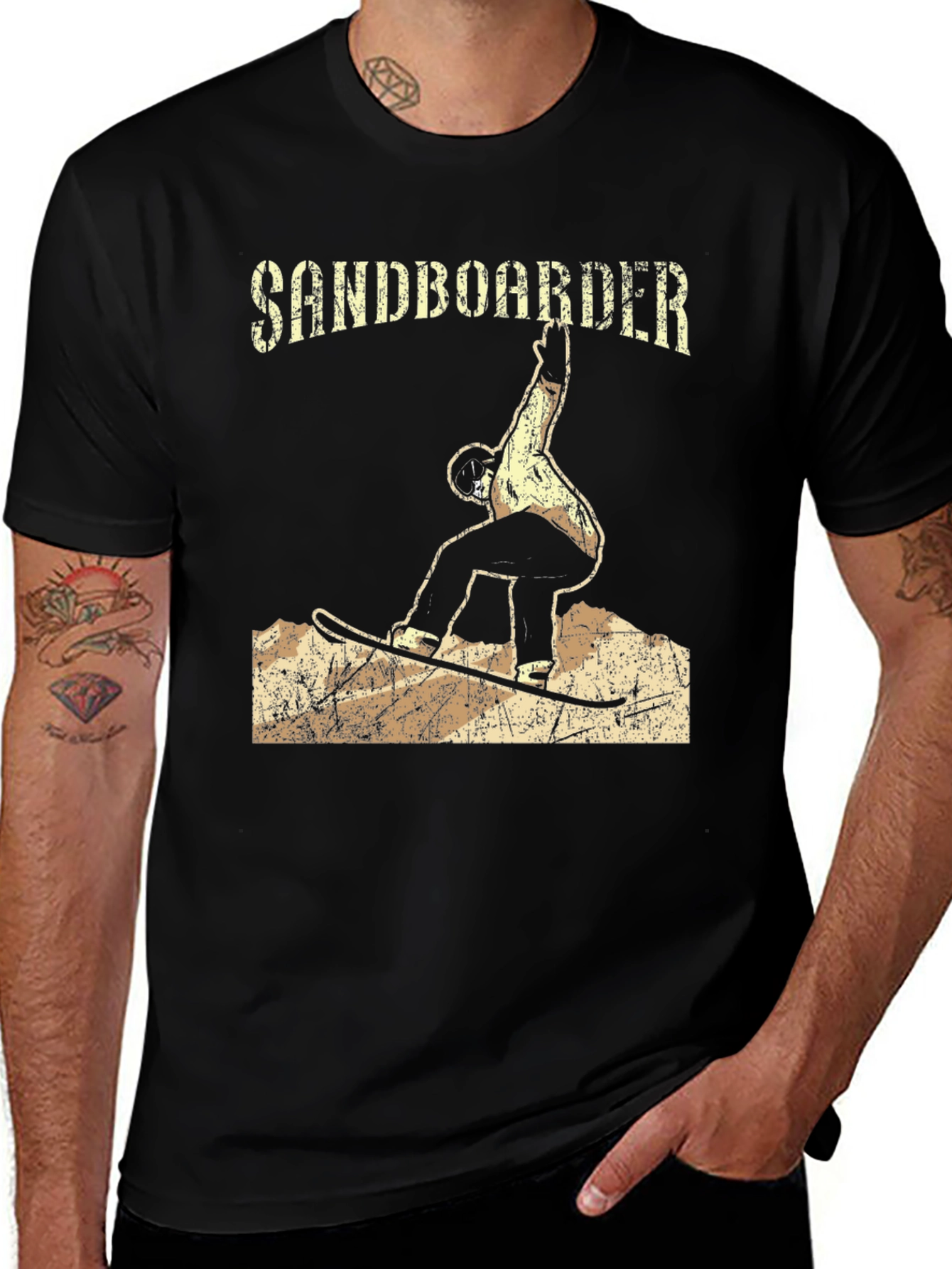Sandboarder Graphic T-Shirt - Black