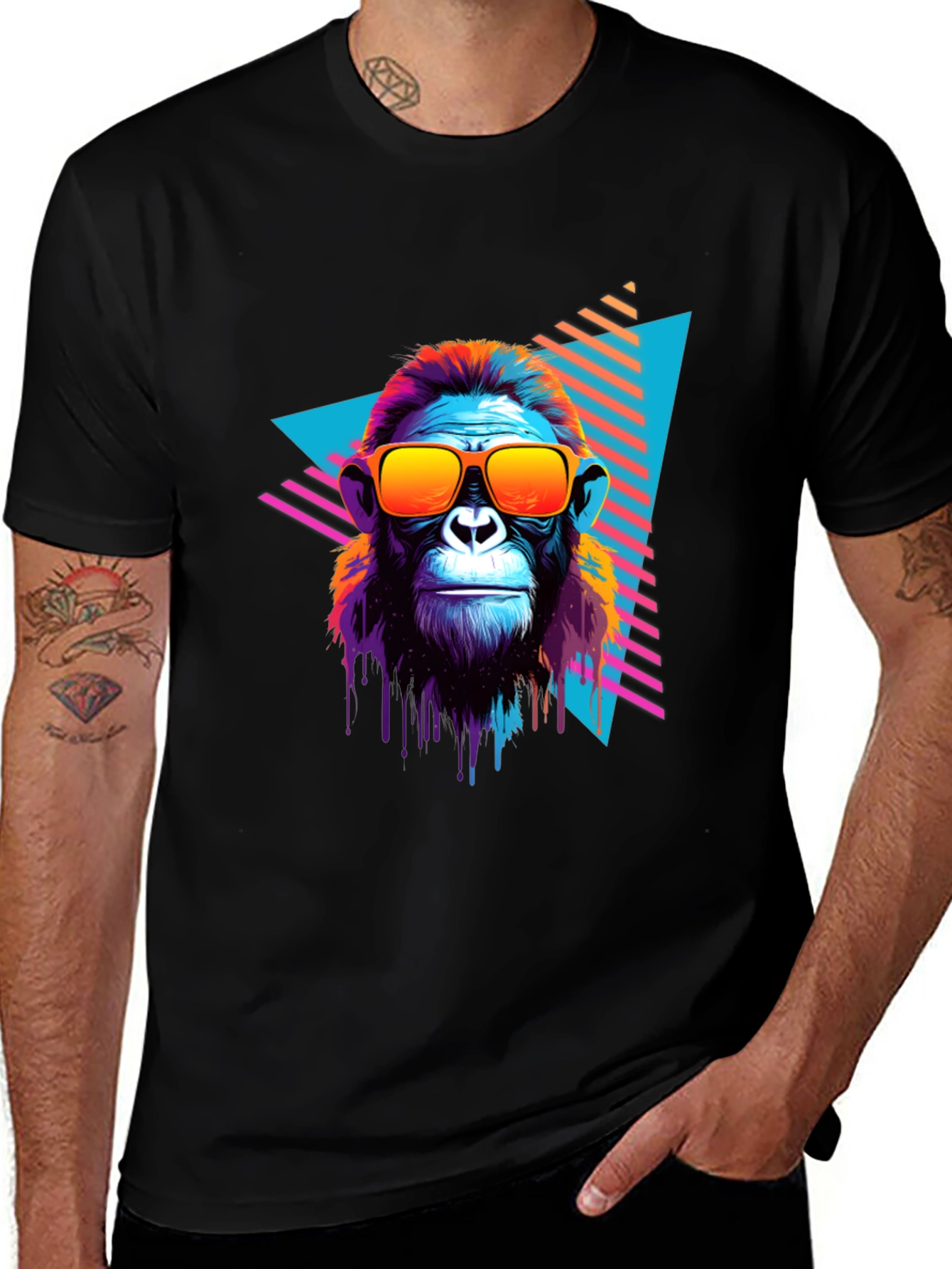 Variant 15 of Retro Monkey Graphic Tee - Cool Ape T-Shirt