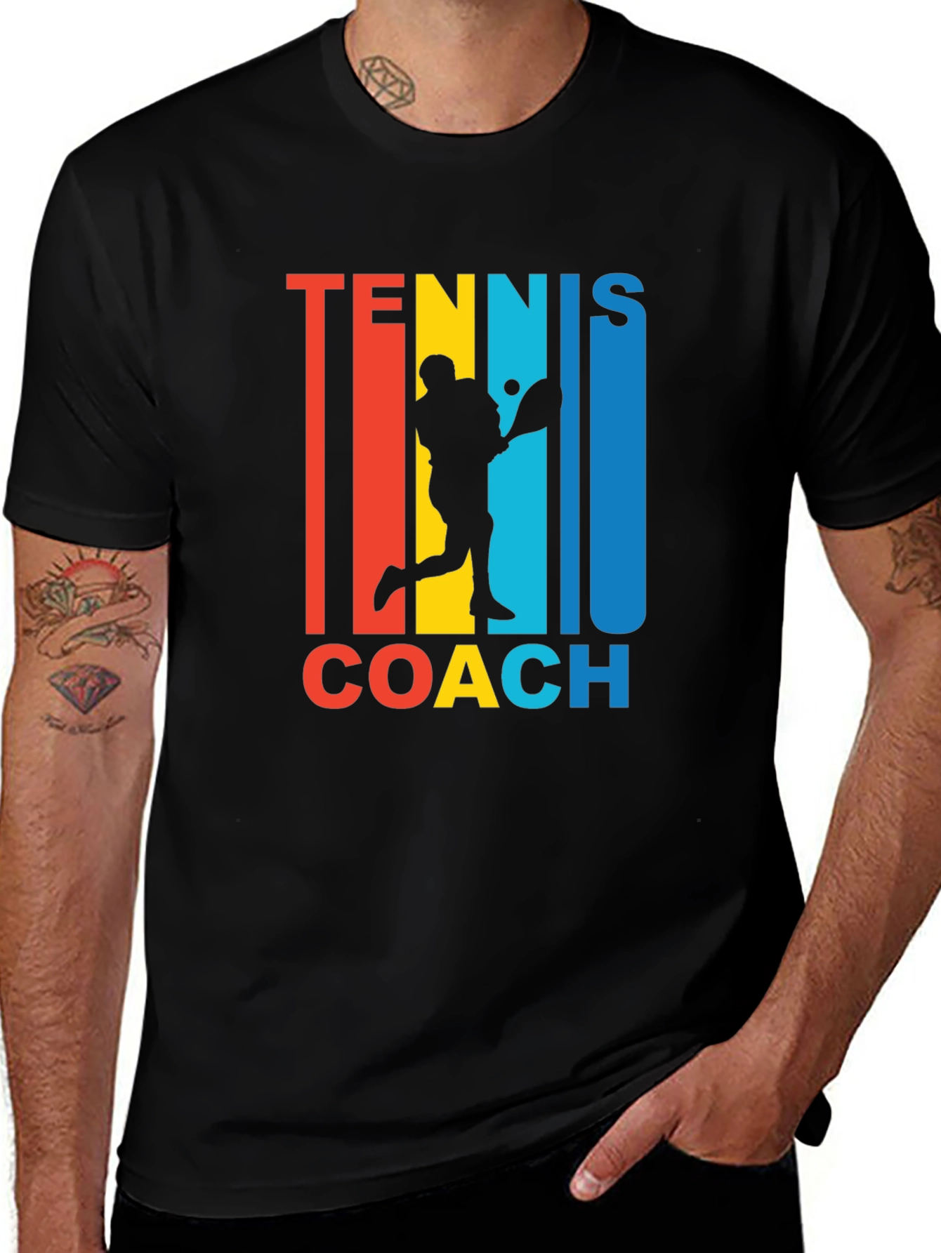 Variant 22 of Tennis Coach Graphic T-Shirt - Retro Style 