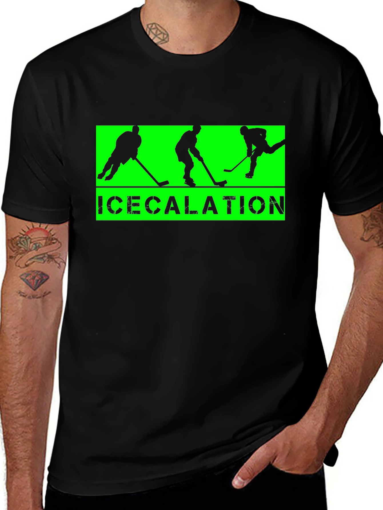 Variant 5 of Icecalation Hockey Graphic T-Shirt
