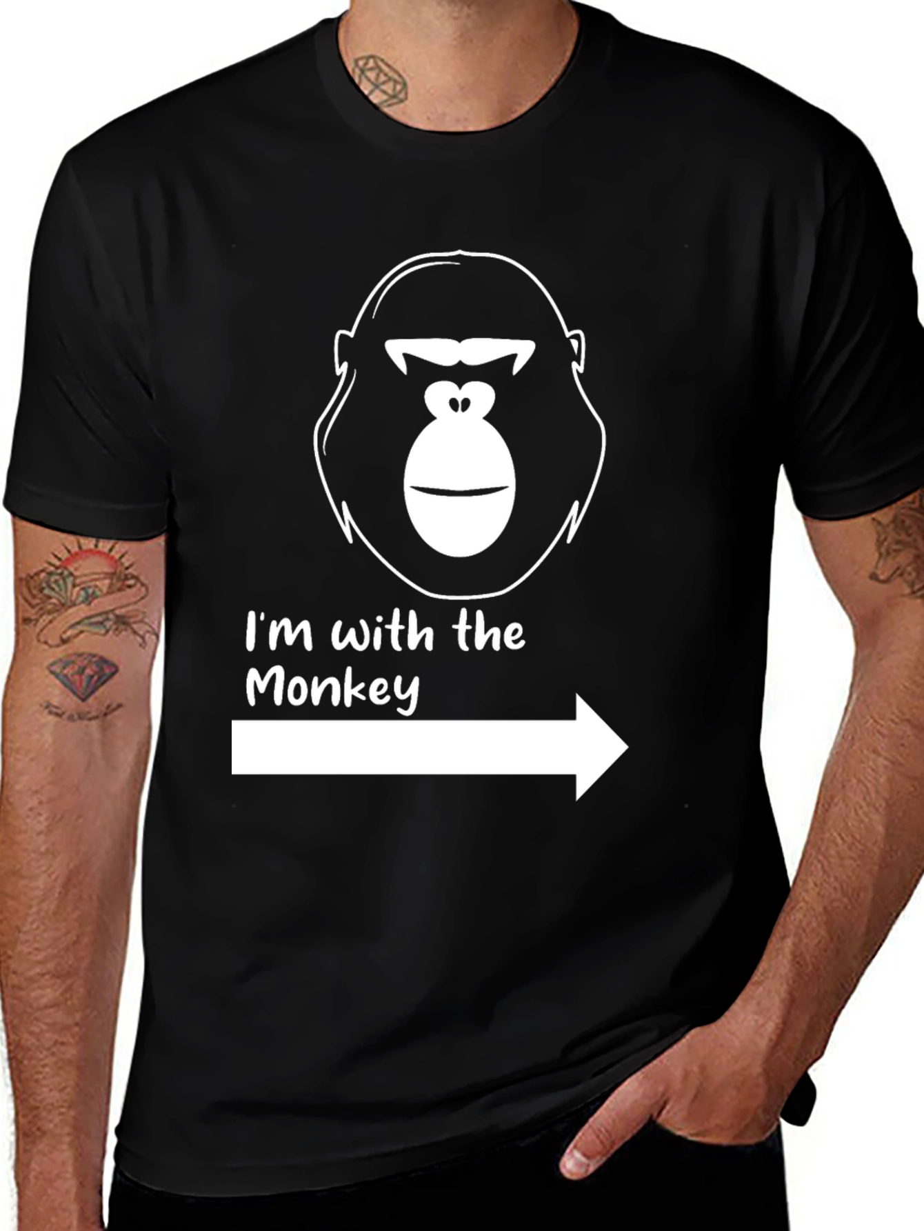 Variant 28 of I'm With The Monkey Graphic Tee