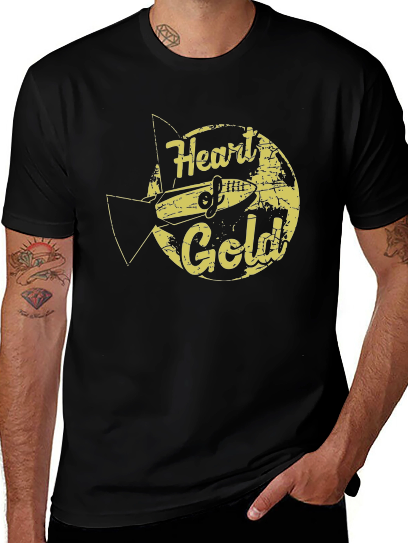 Variant 23 of Heart of Gold Graphic Tee - Fishing T-Shirt