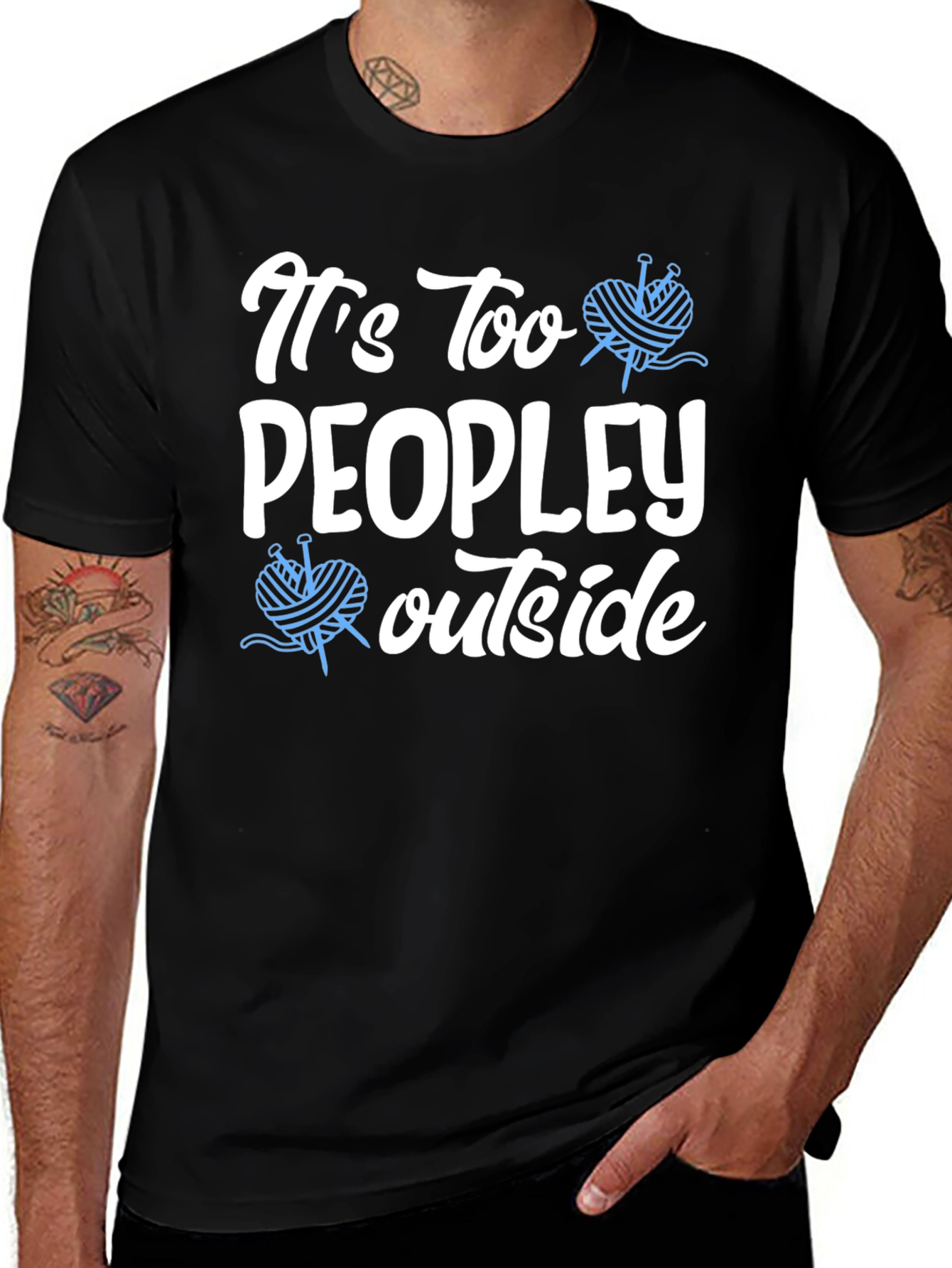 It's Too Peopley Outside Knit T-Shirt