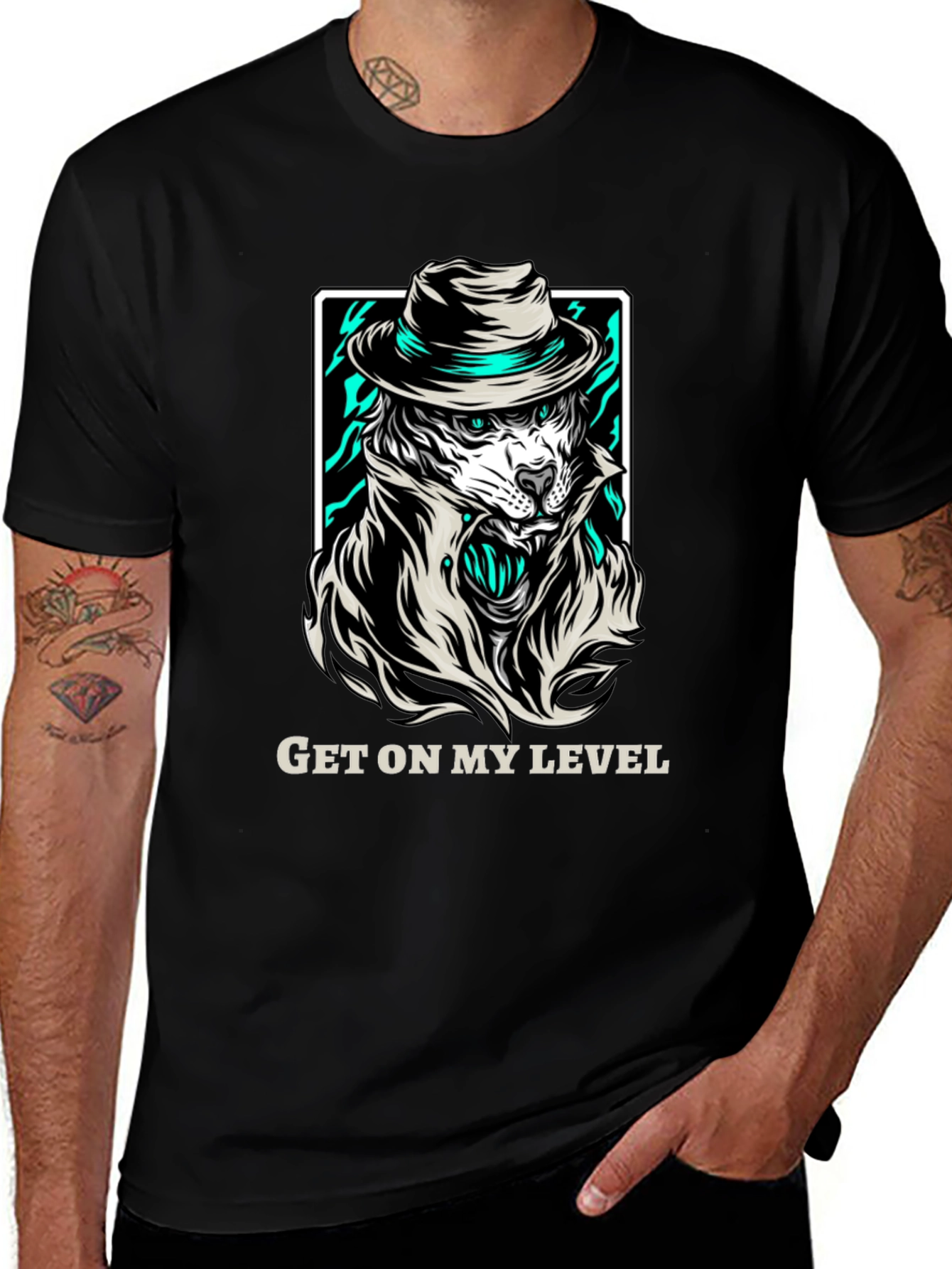 Variant 19 of Get On My Level Tiger T-Shirt