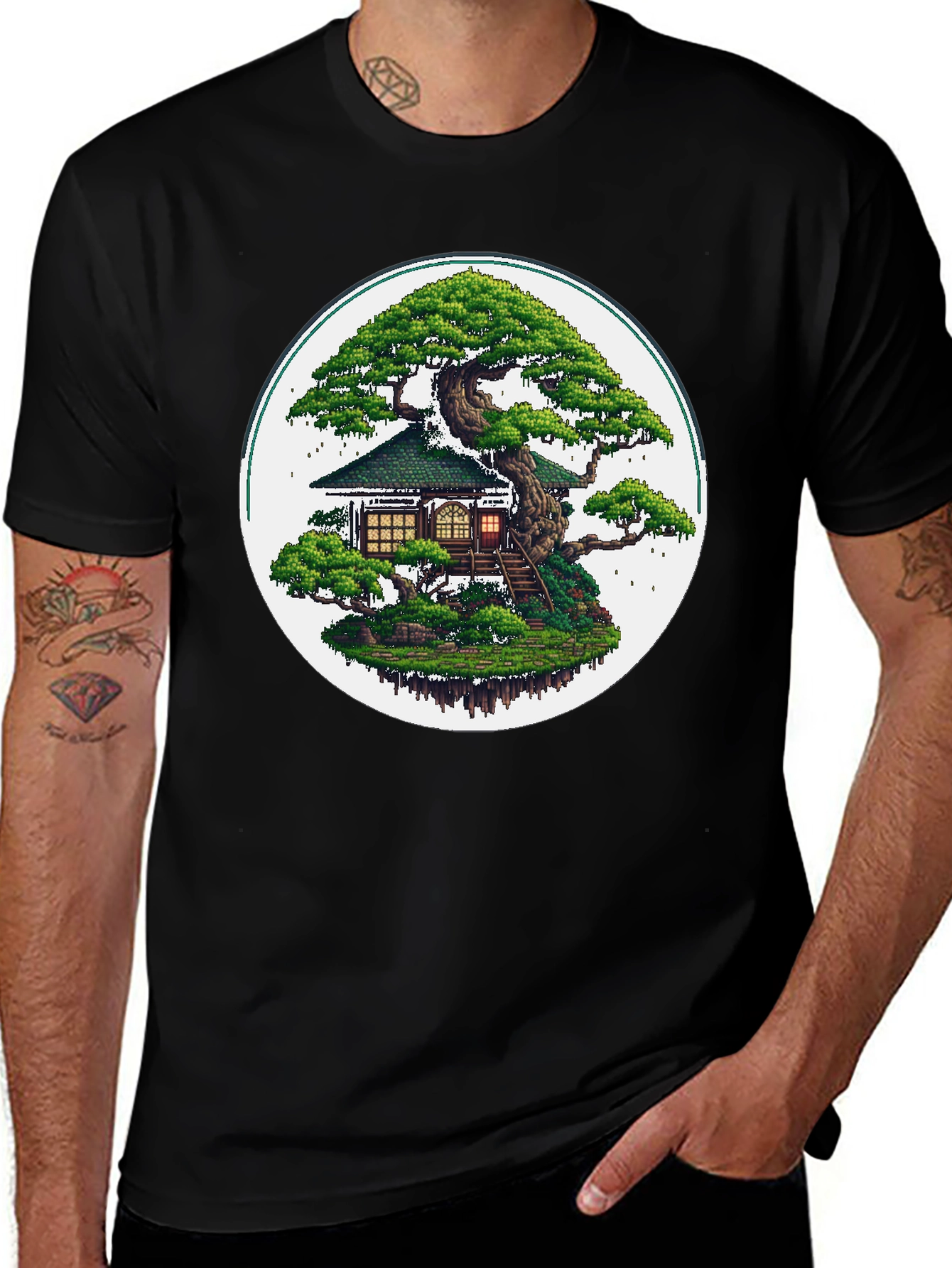 Variant 2 of Bonsai Tree House T-Shirt