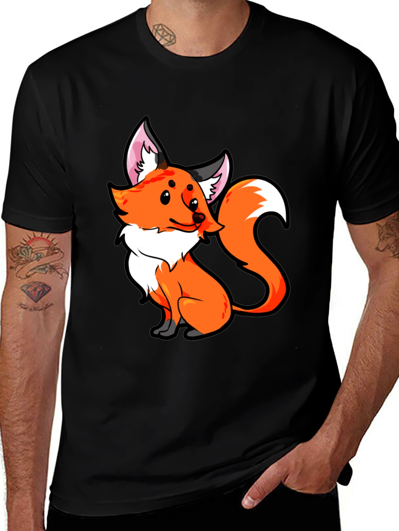 Variant 29 of Fox Graphic Tee - Cute Cartoon Animal T-Shirt