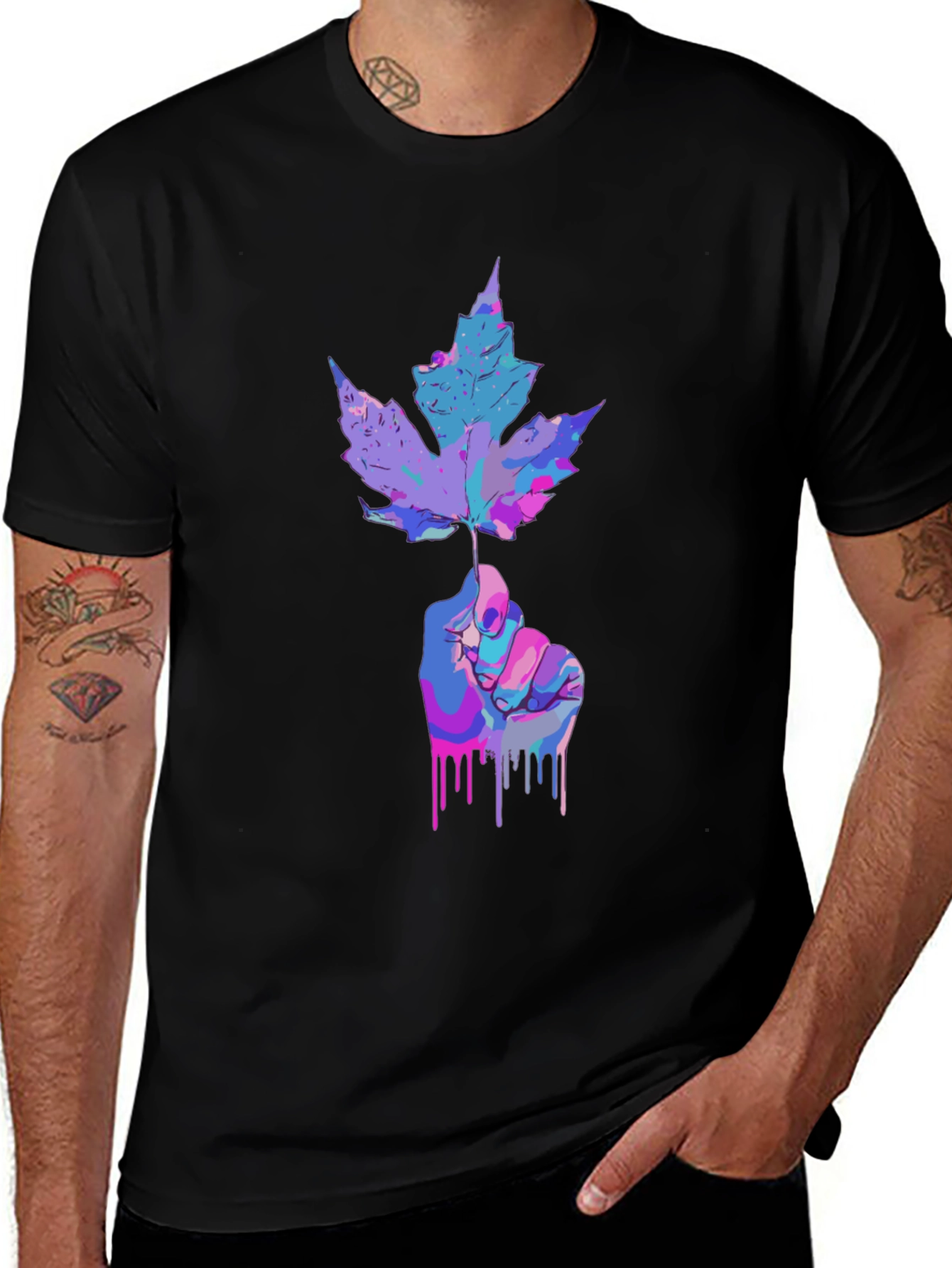 Variant 15 of Artistic Maple Leaf Graphic T-Shirt