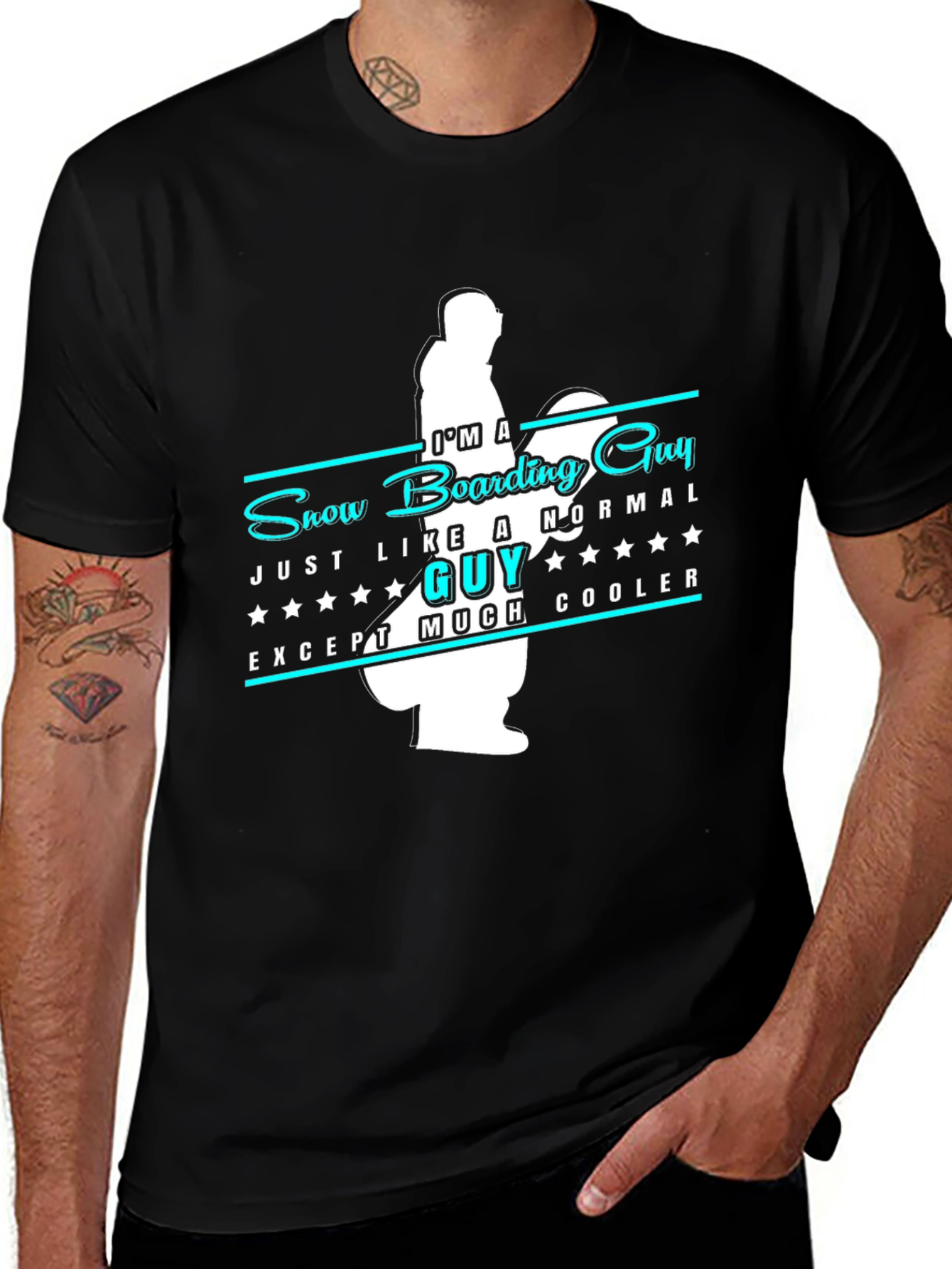 Variant 17 of Snowboarding Guy T-Shirt Cool Sporty Tee