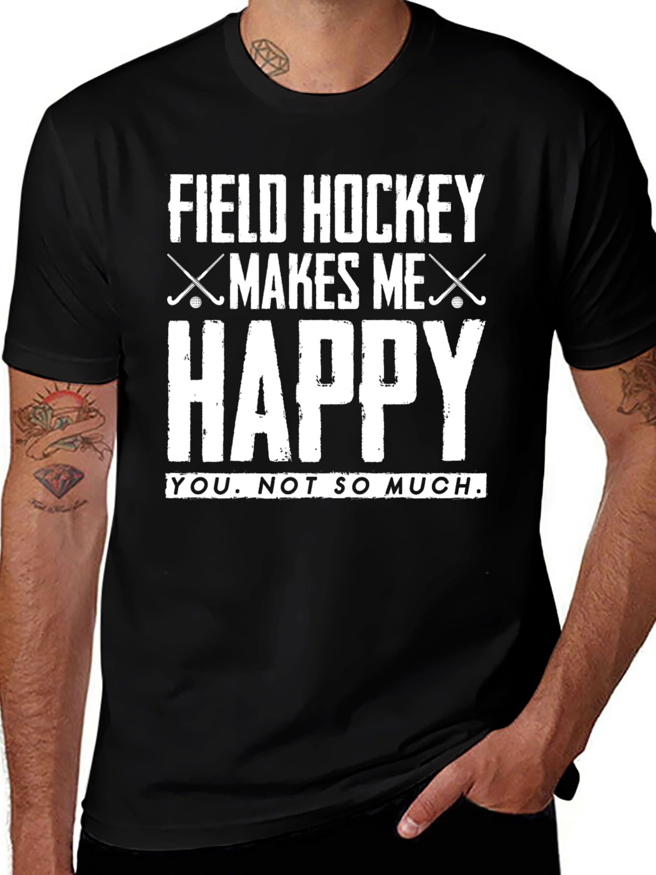 Variant 15 of Field Hockey Makes Me Happy Graphic T-Shirt