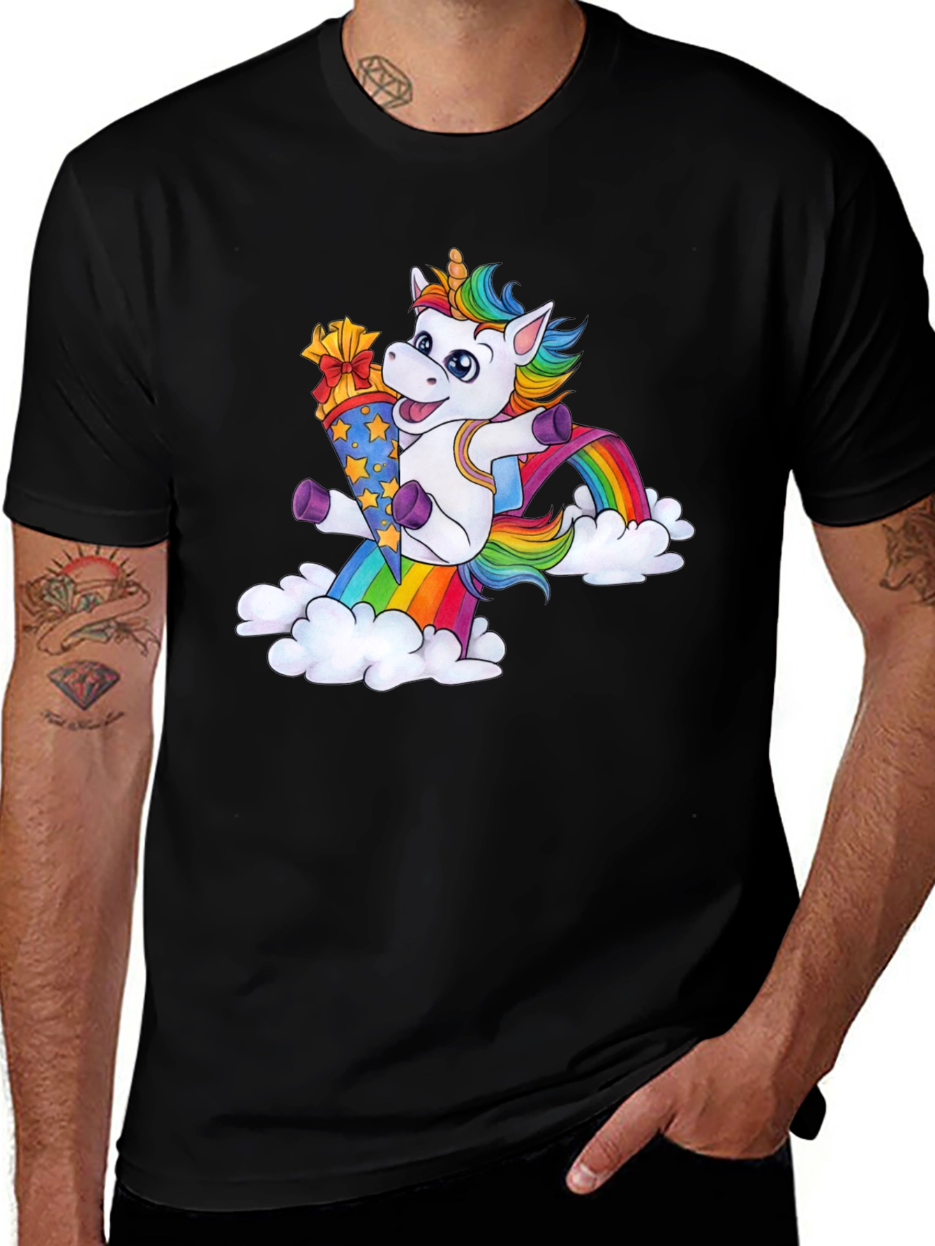 Variant 21 of Unicorn Rainbow Graphic T-Shirt