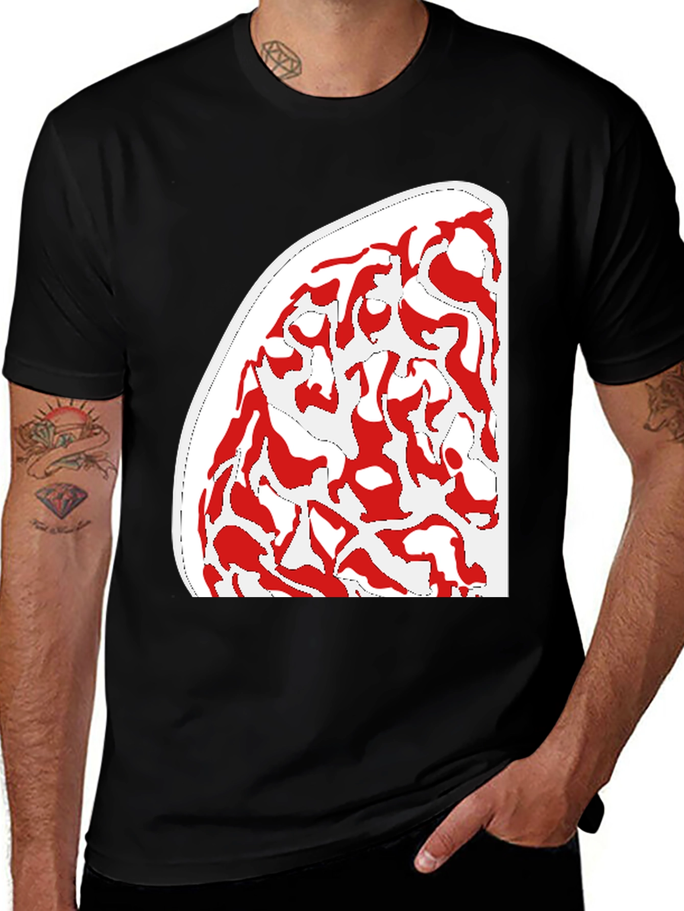 Variant 23 of Abstract Pattern Black T-Shirt