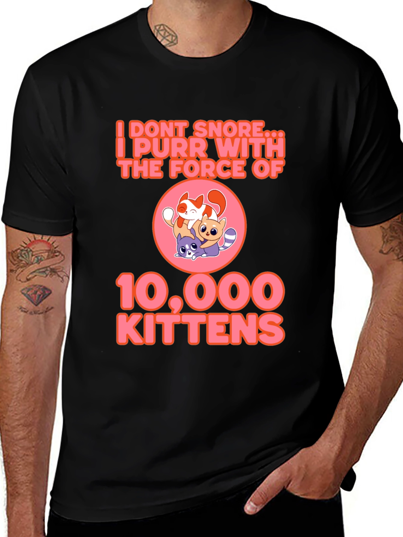 Variant 15 of I Purr With The Force Of 10,000 Kittens T-Shirt
