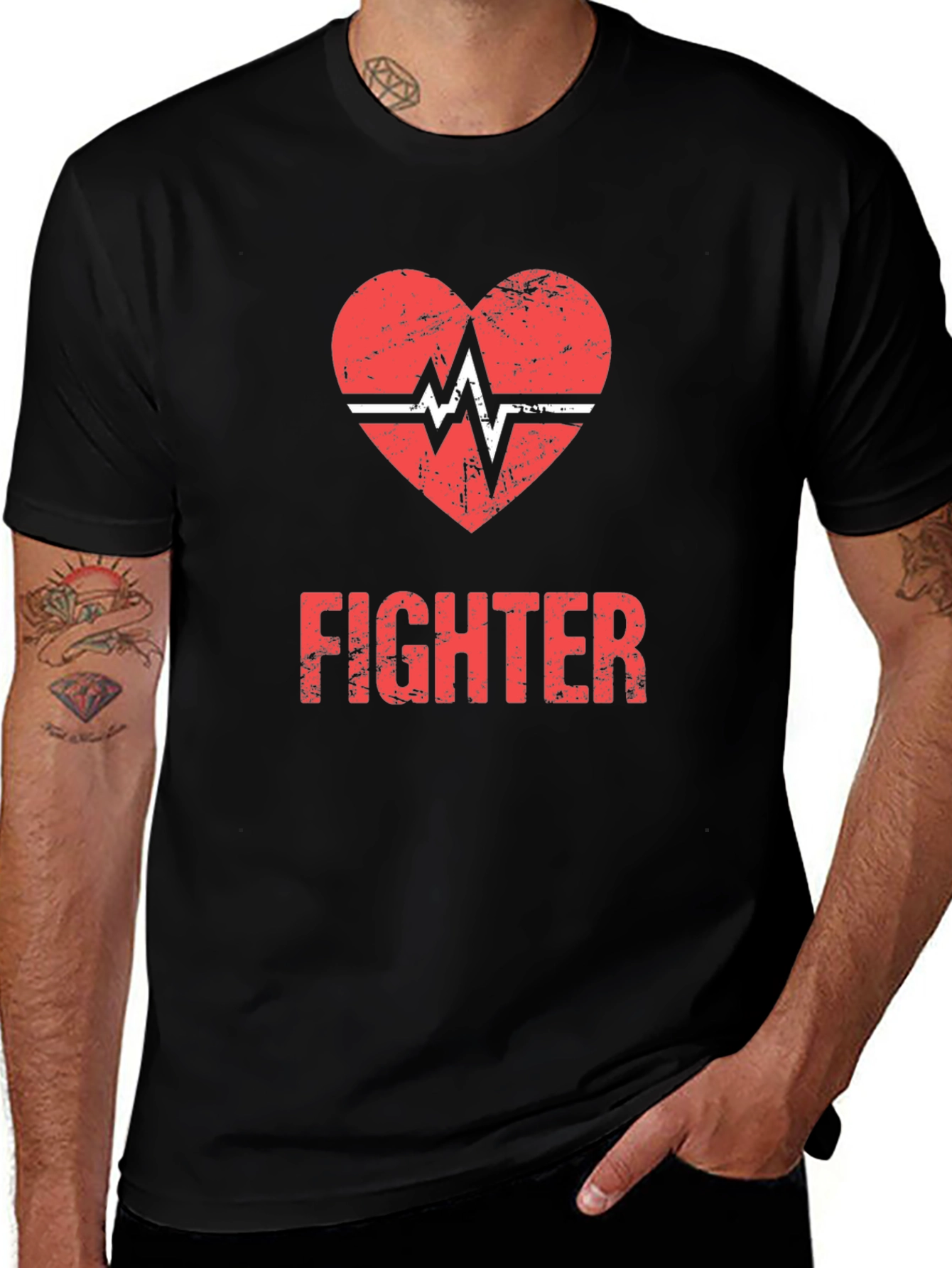 Variant 21 of Fighter Heartbeat Graphic T-Shirt
