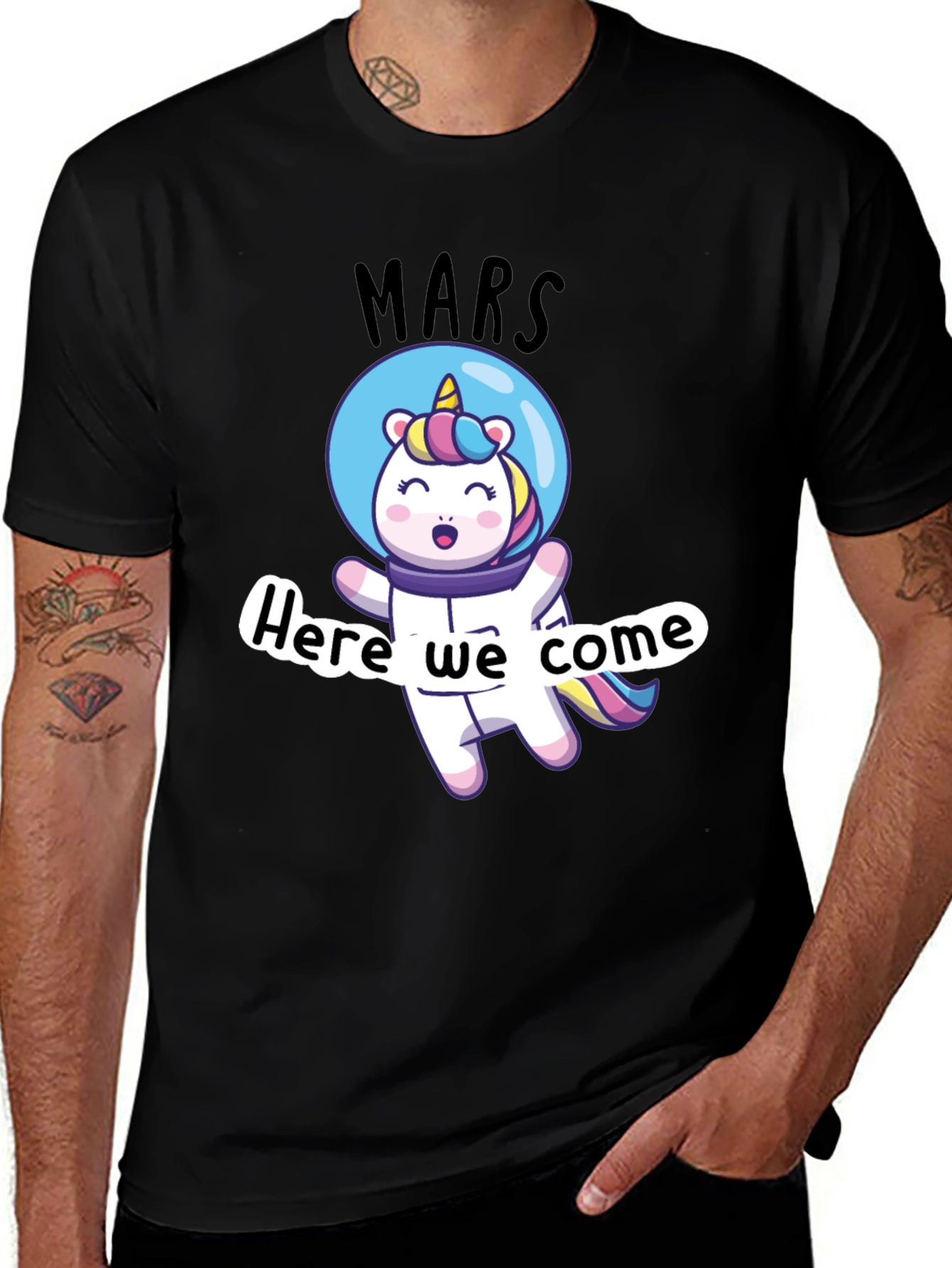 Variant 27 of Mars Bound Unicorn Graphic Tee