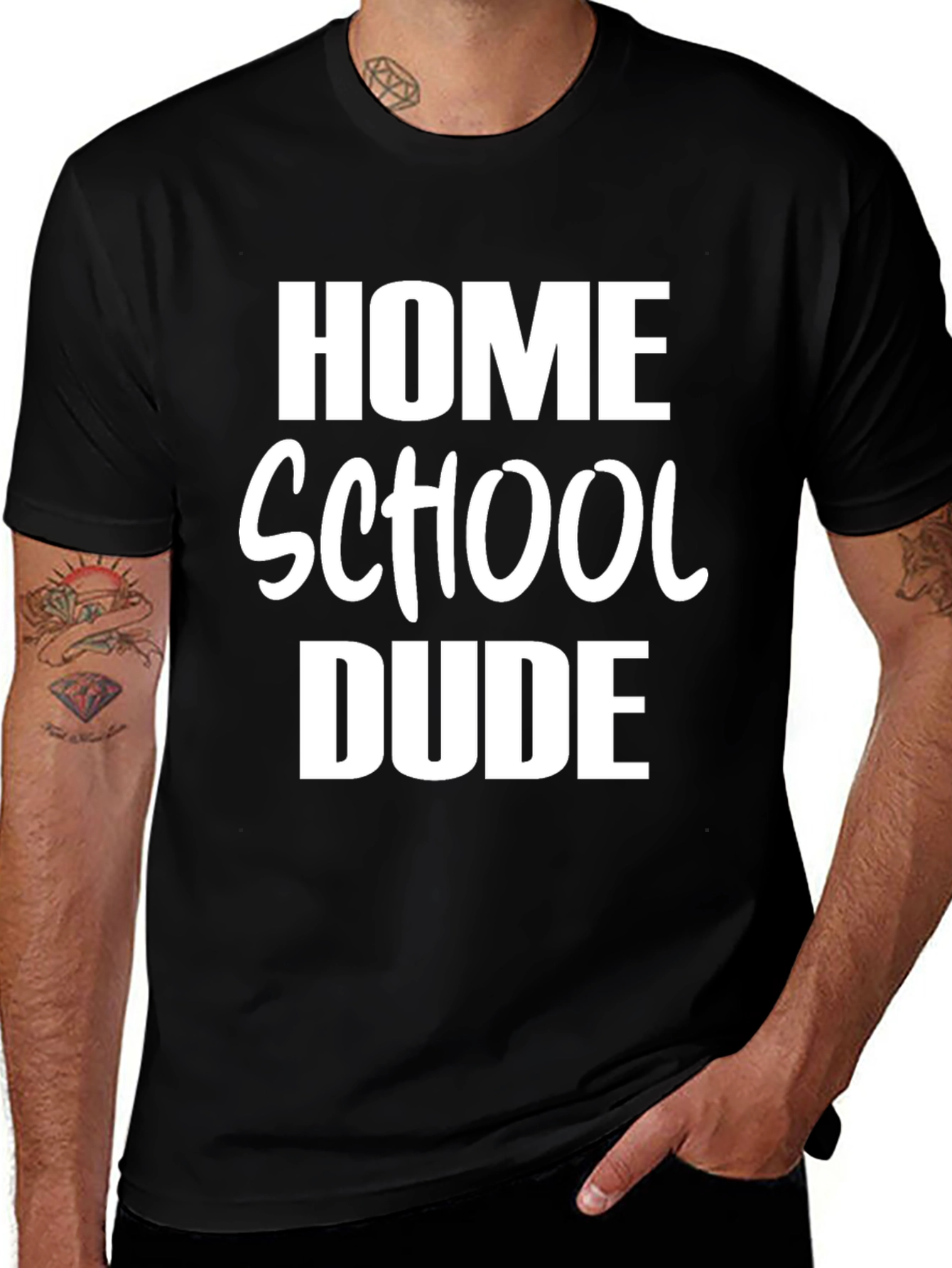 Variant 19 of Home School Dude T-Shirt - Black Graphic Tee