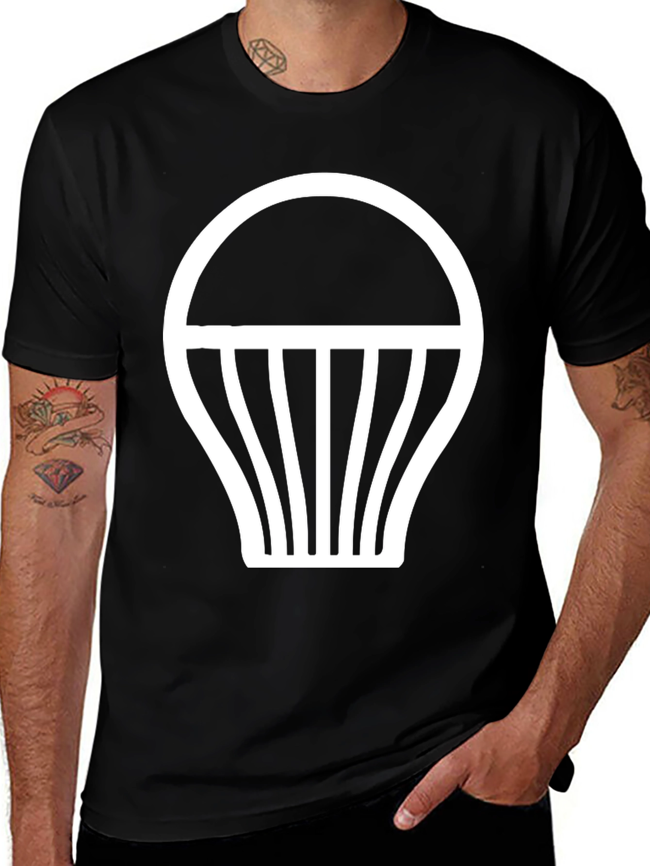 Variant 5 of Basket Graphic Black T-Shirt