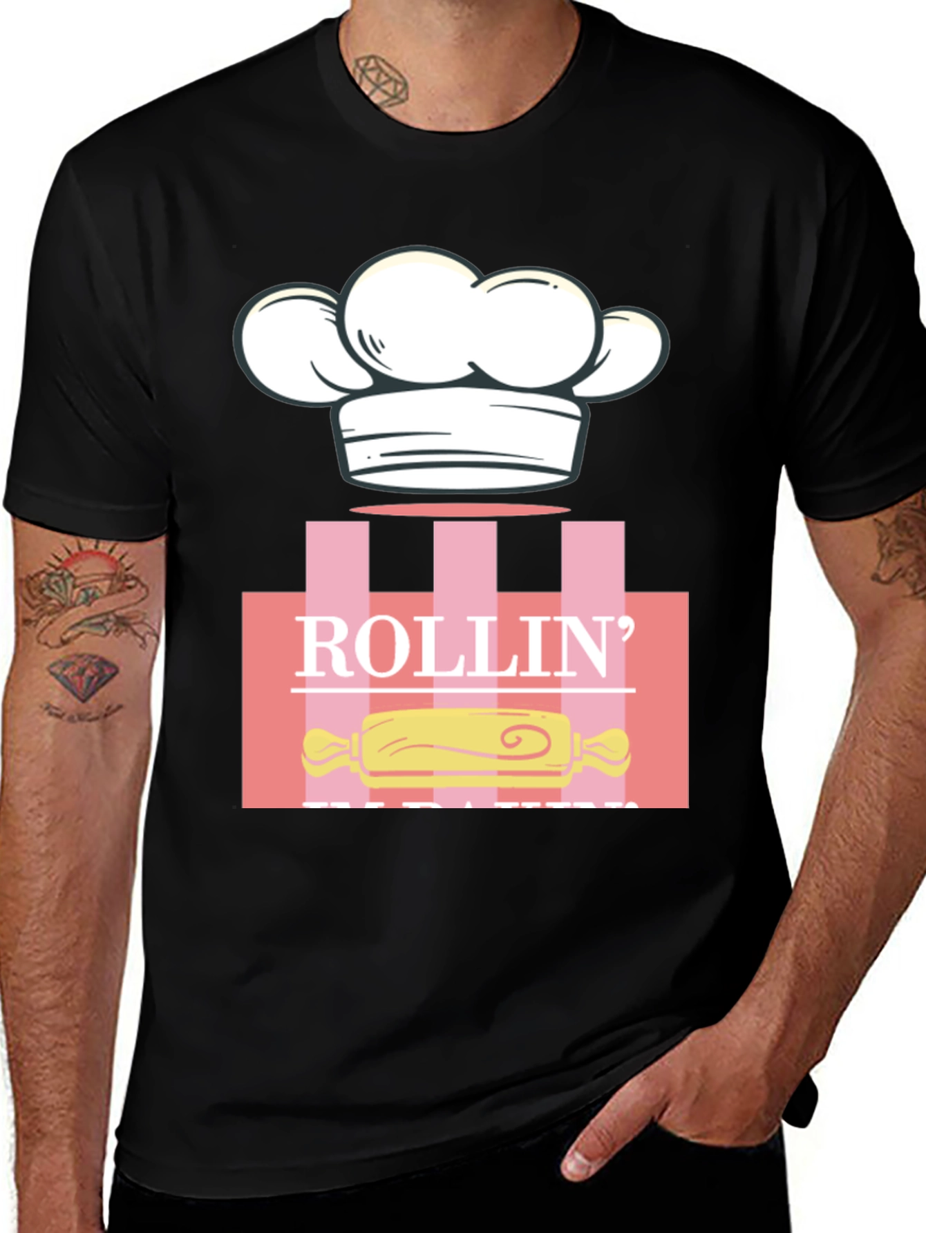Variant 27 of Rollin' With A Baker's Black T-Shirt