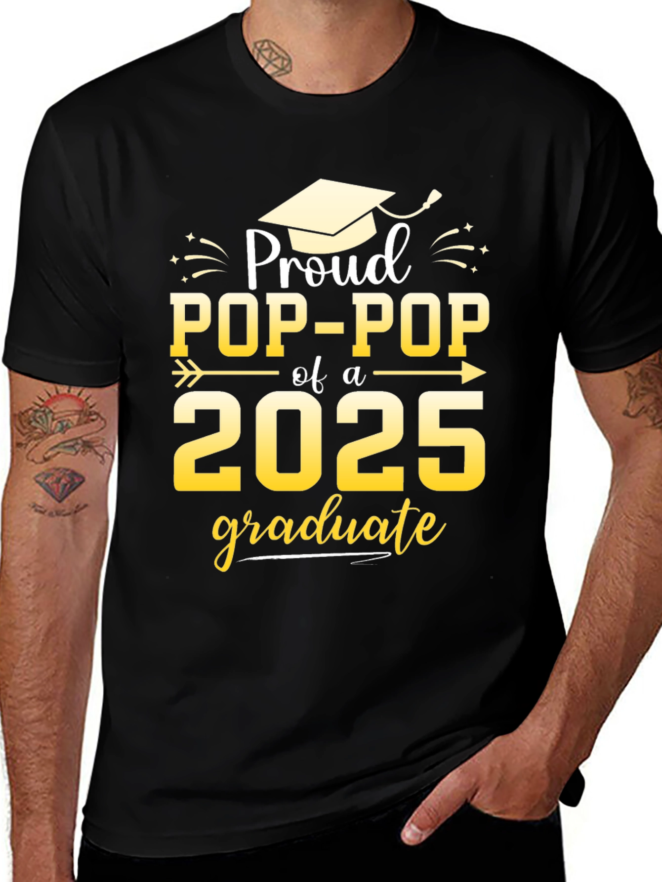 Variant 3 of Proud Pop-Pop 2025 Graduate T-Shirt