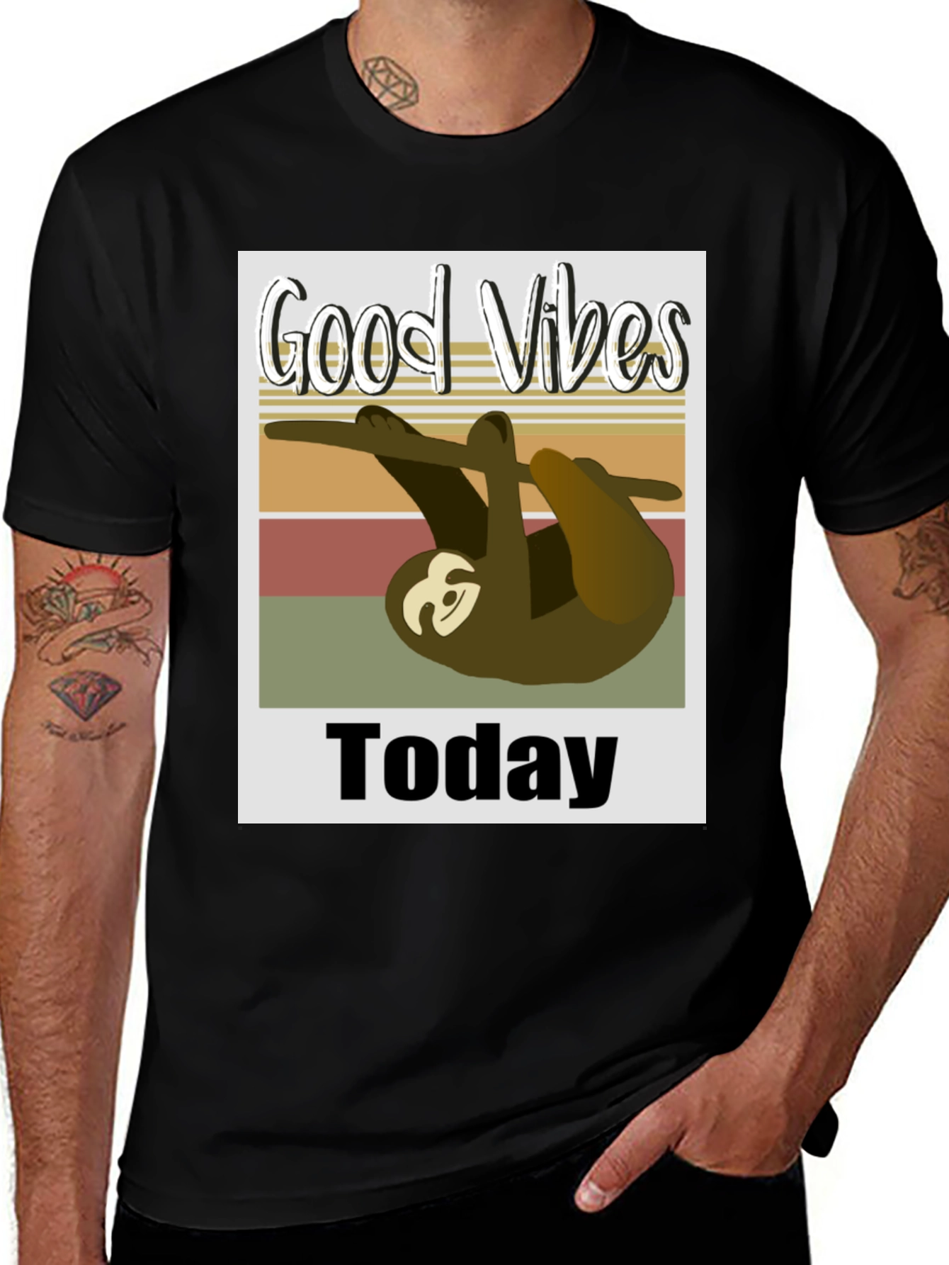 Variant 18 of Good Vibes Today Sloth Graphic T-Shirt