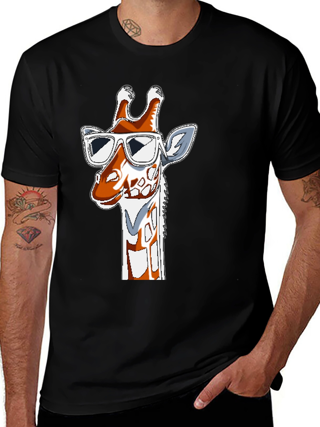 Cool Giraffe Graphic T-Shirt