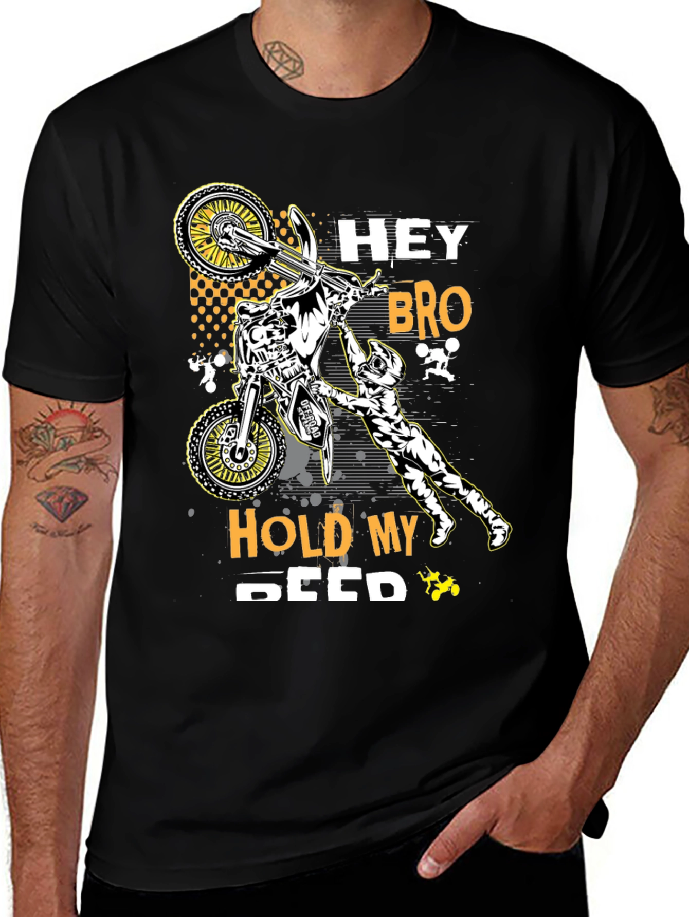 Variant 2 of Hey Bro Hold My Seed T-Shirt - Motocross