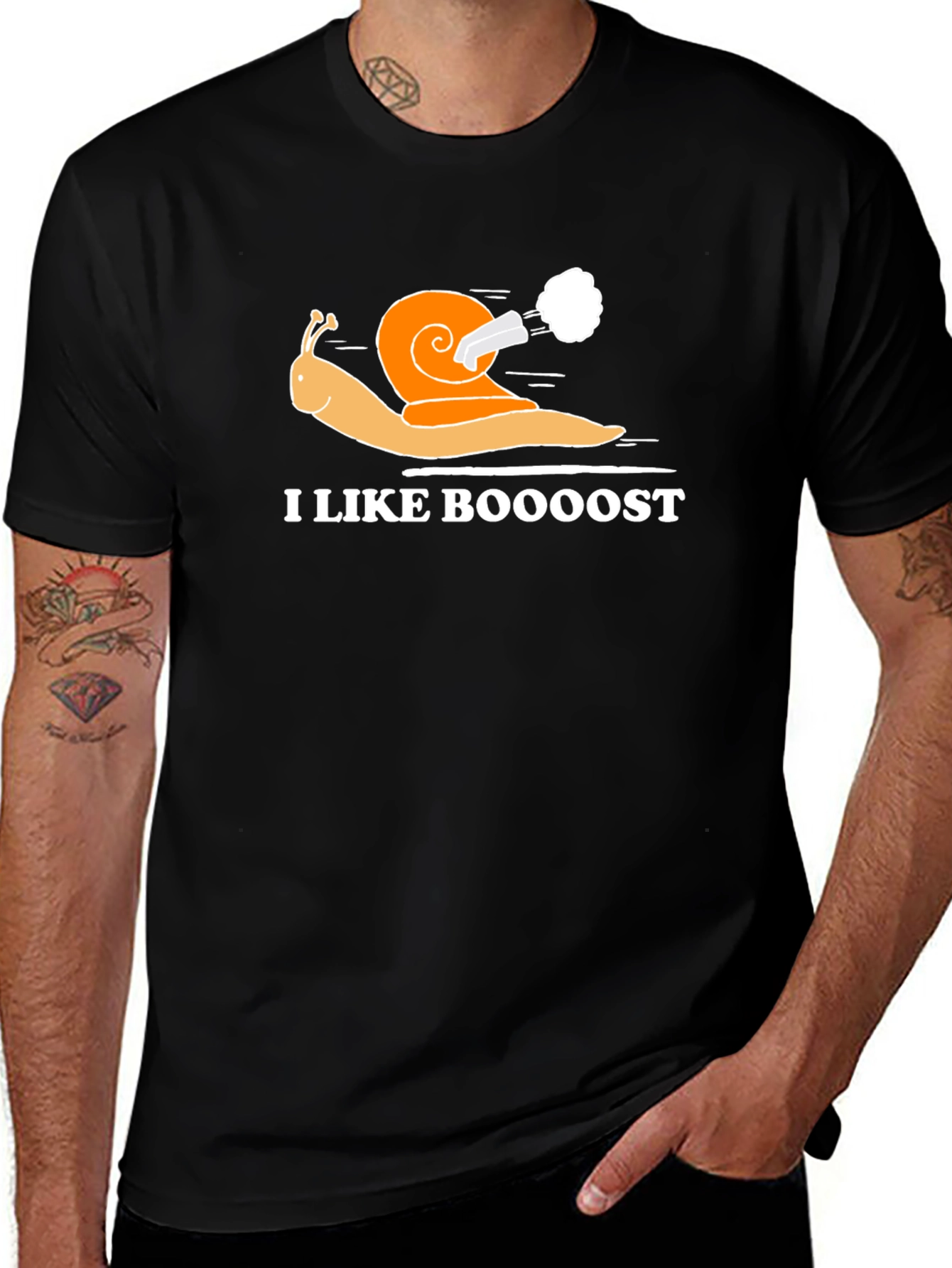 Variant 10 of I Like Boooost Funny Snail Turbo T-Shirt