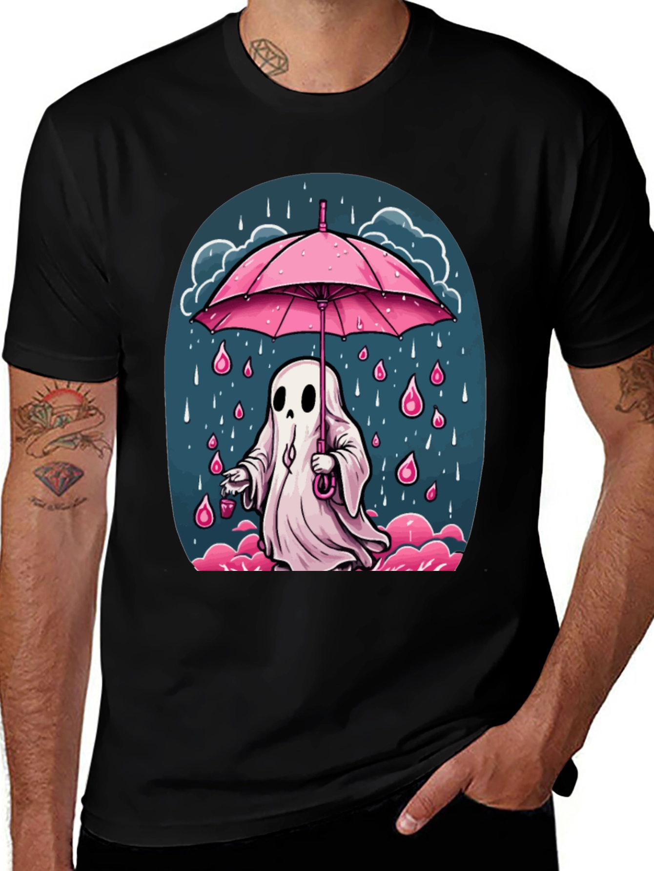 Variant 29 of Ghost Under Umbrella T-Shirt