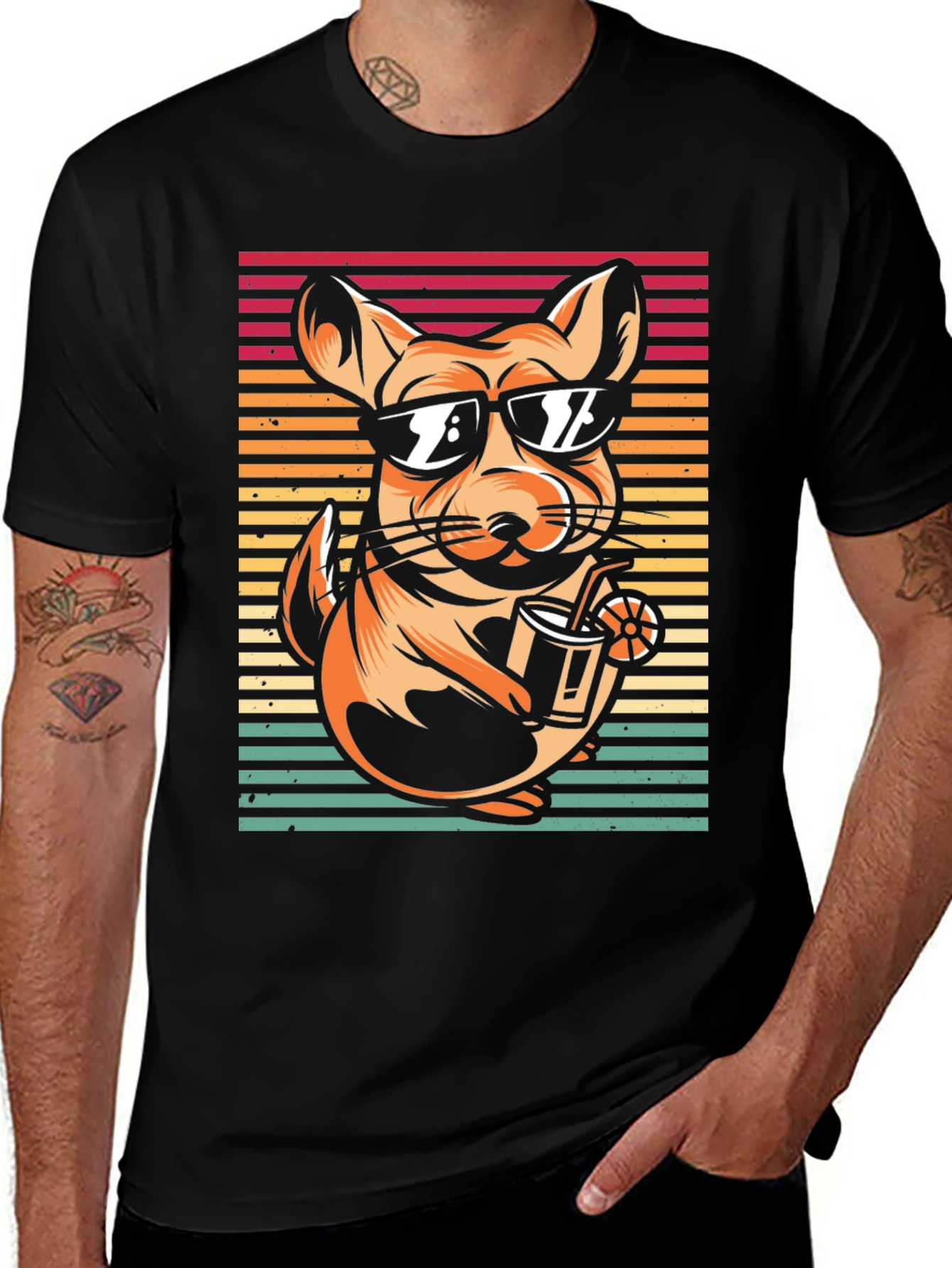 Variant 26 of Cool Chinchilla T-Shirt - Retro Style