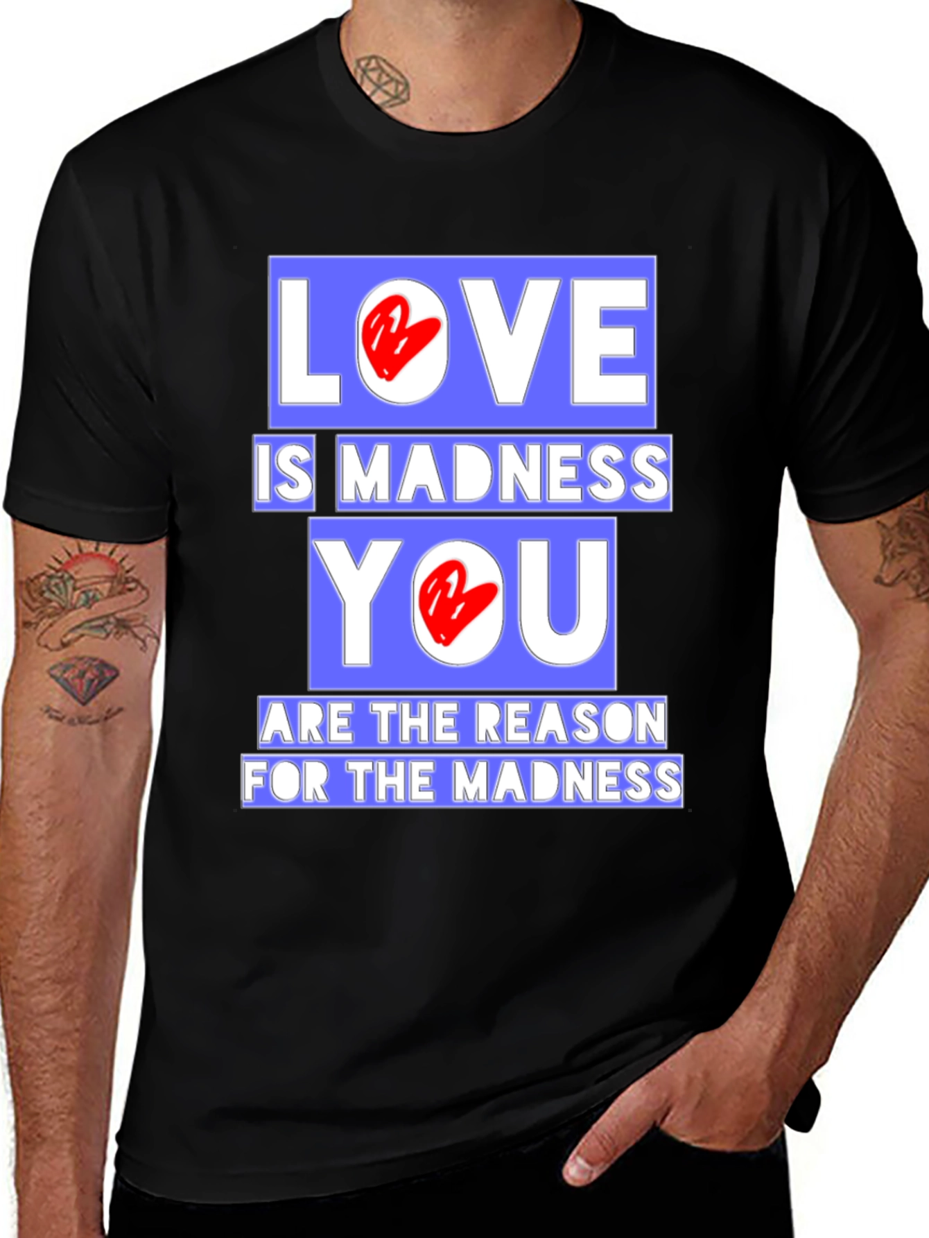 Variant 2 of Love is Madness Graphic T-Shirt