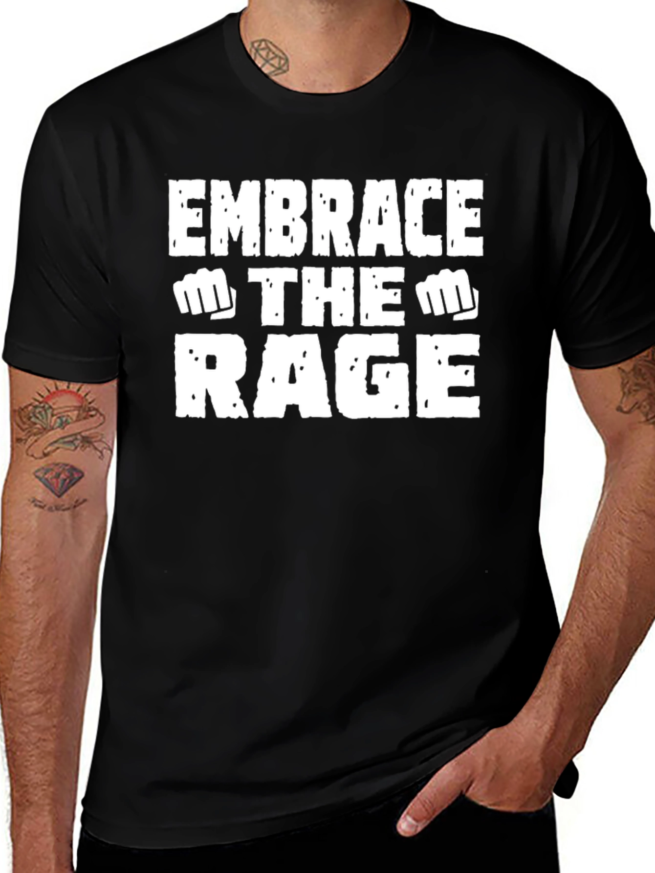 Variant 9 of Embrace the Rage Graphic T-Shirt - Black