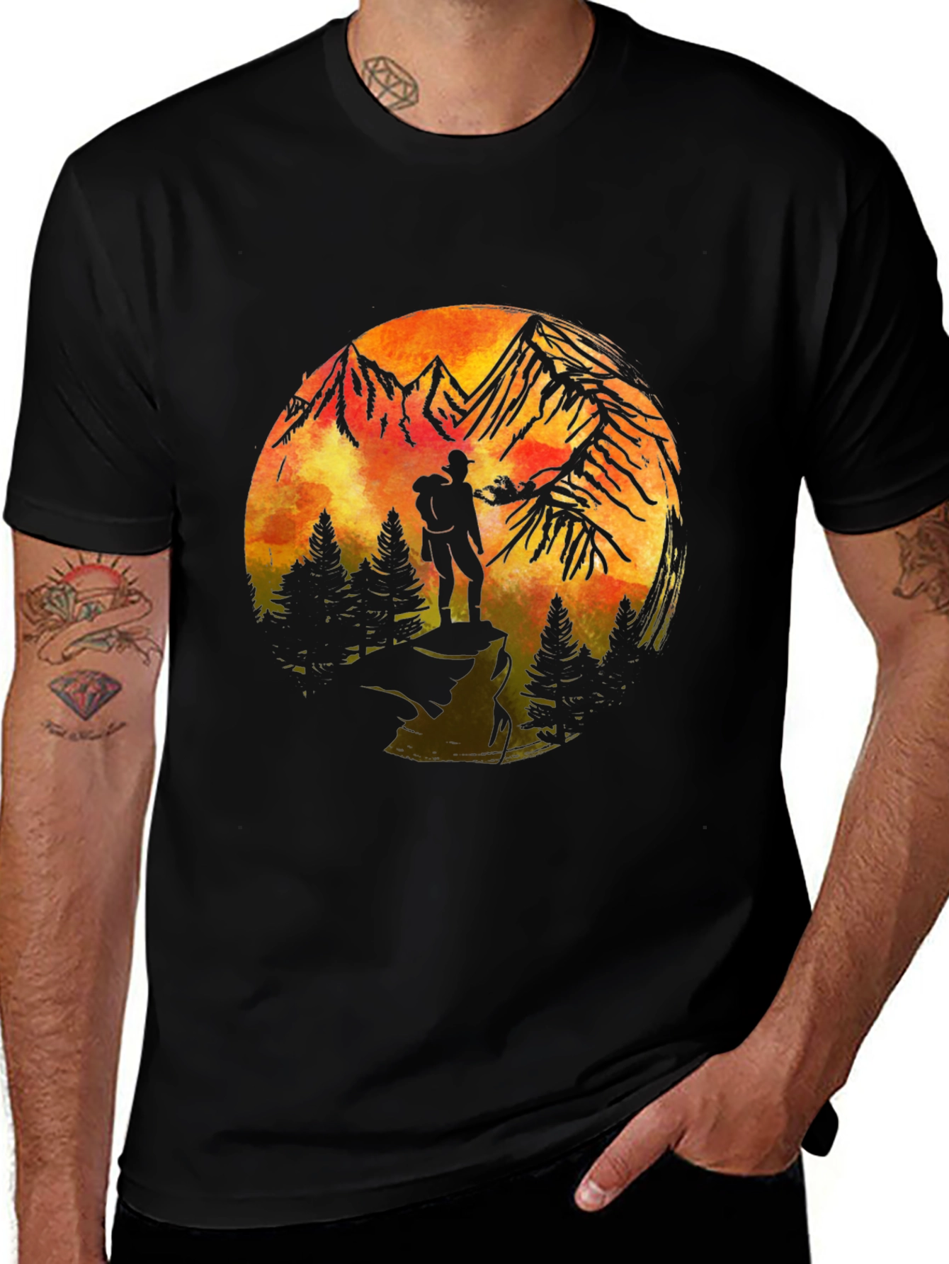 Variant 19 of Mountains & Hiker Graphic T-Shirt