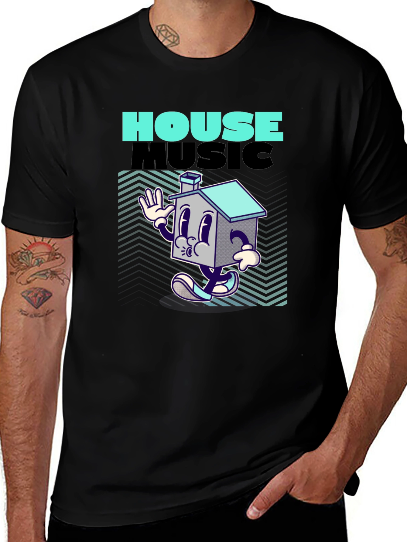 Variant 24 of House Music Cartoon Tee