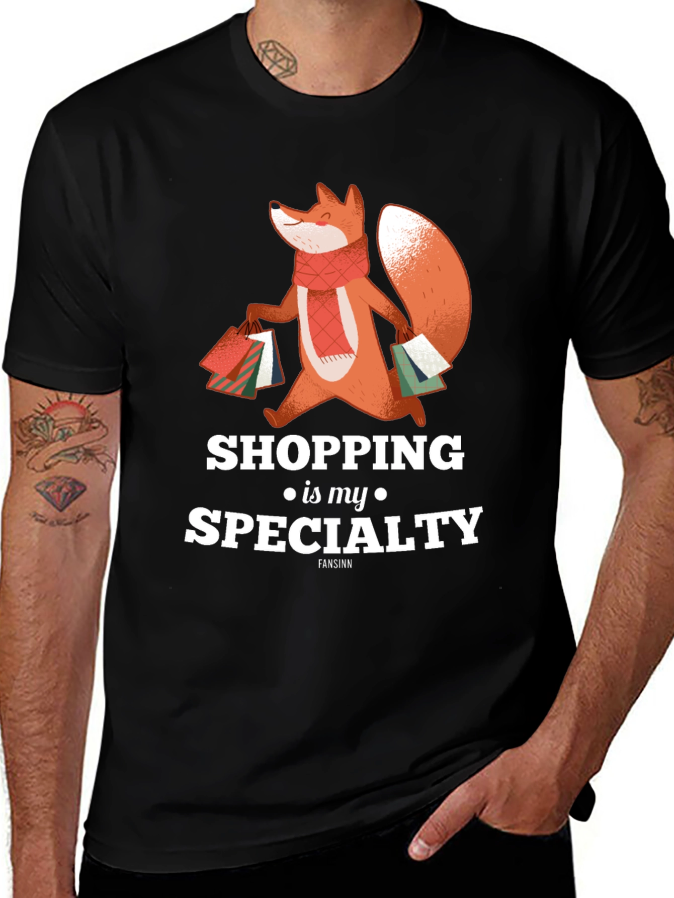 Variant 7 of Shopping Fox T-Shirt - Specialty Design
