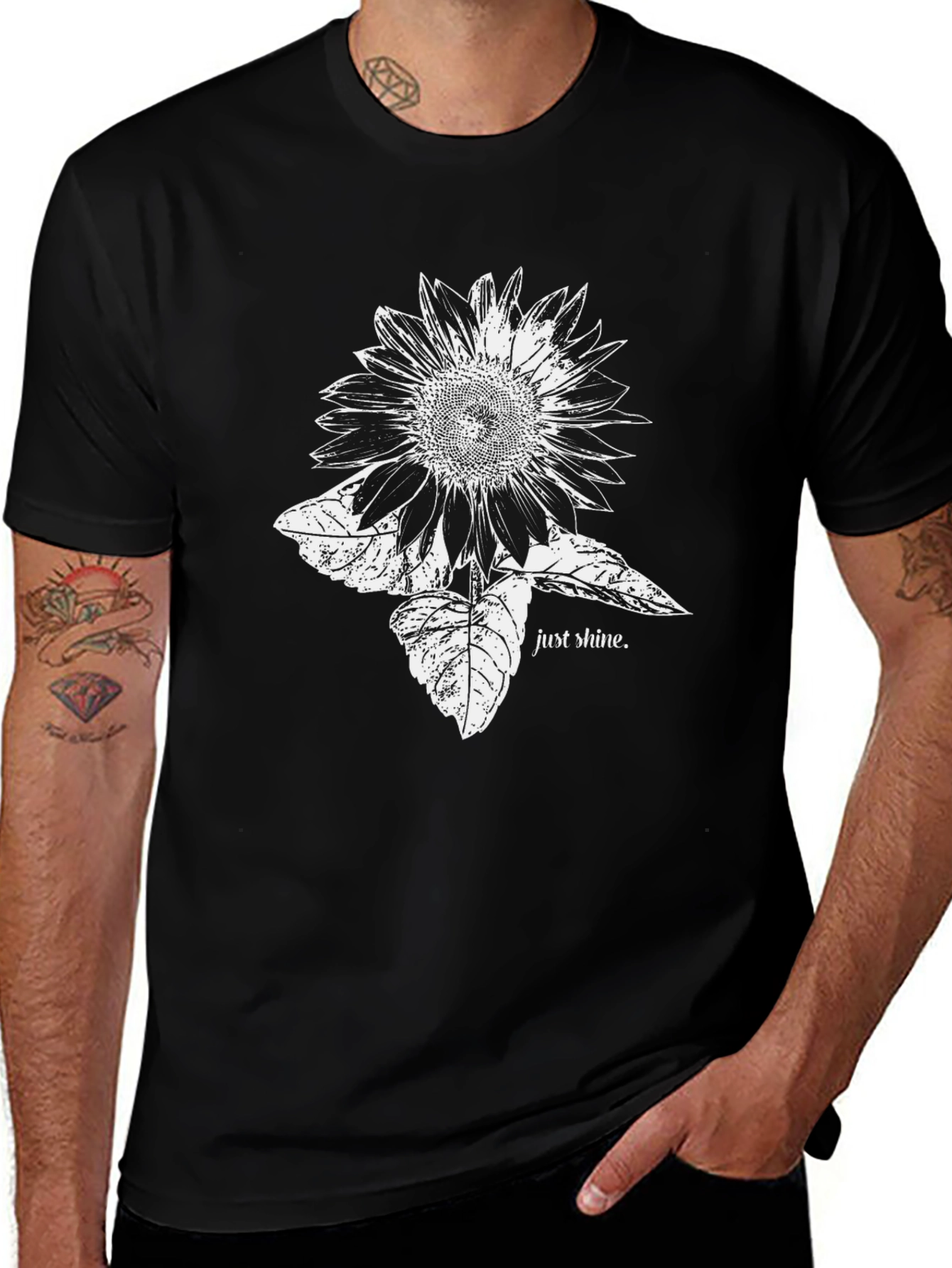 Variant 6 of Sunflower Graphic Print T-Shirt - Just Shine!