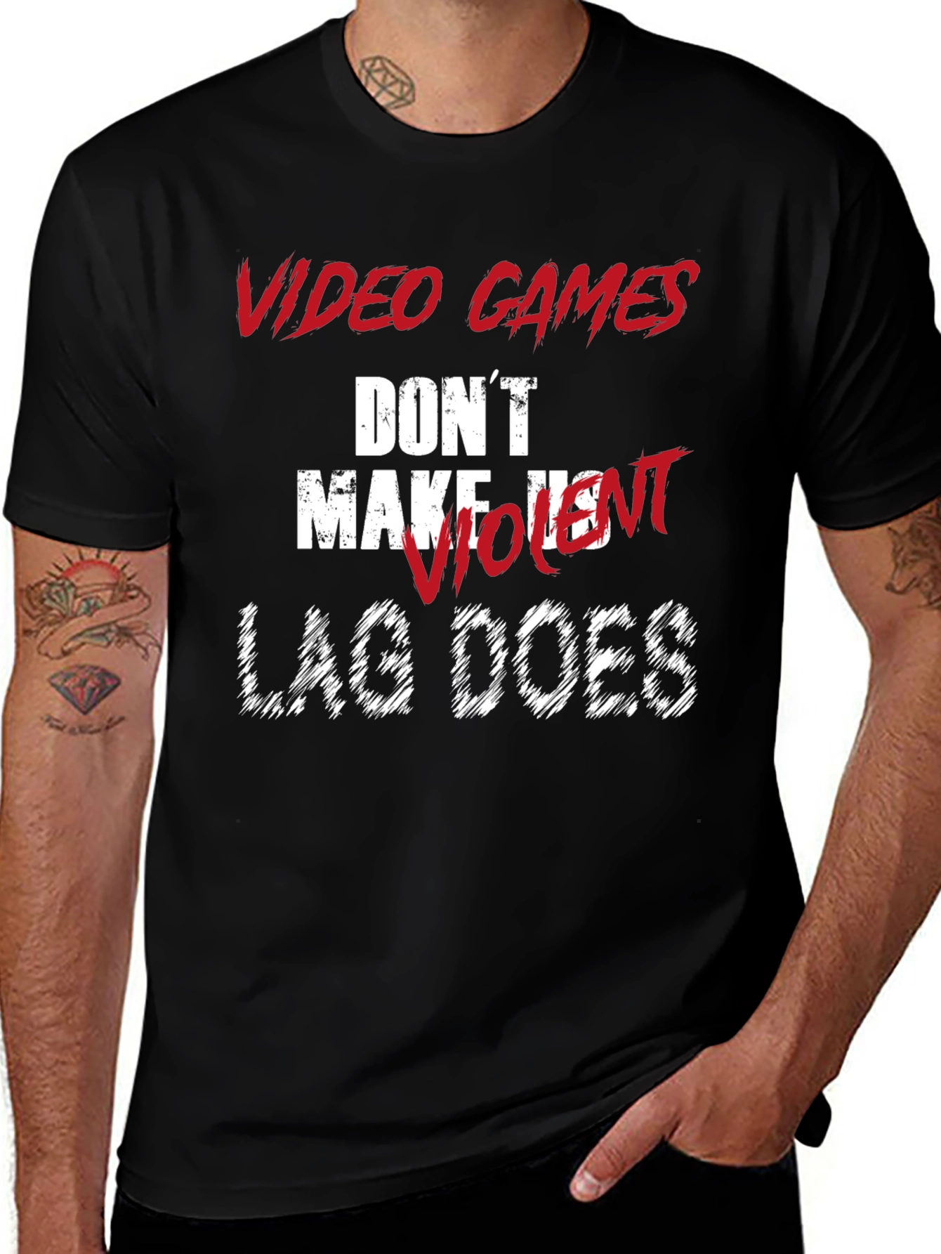 Variant 23 of Video Games Lag Funny Graphic T-Shirt